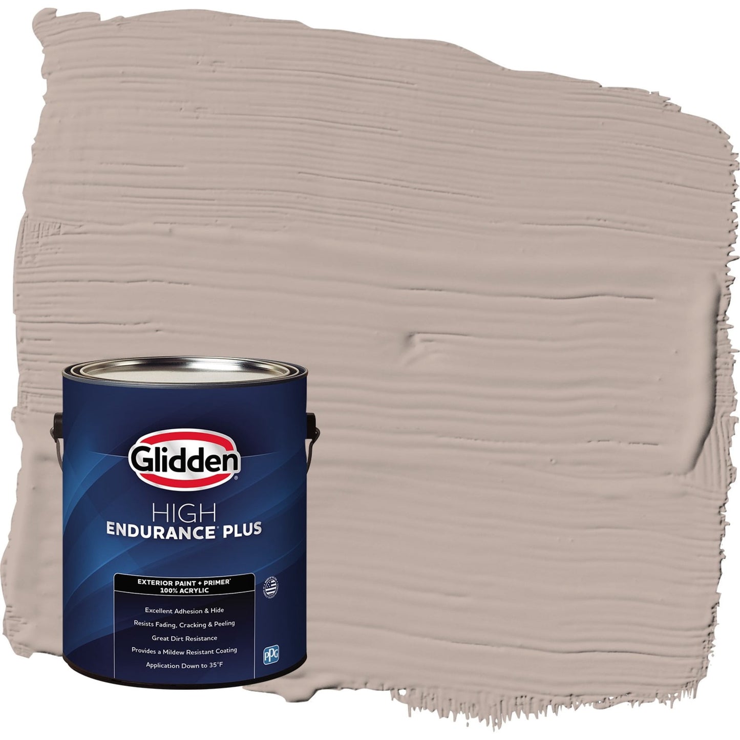 Glidden HEP Thumper / Beige Semi-Gloss Exterior Paint with Primer, 1 Gallon