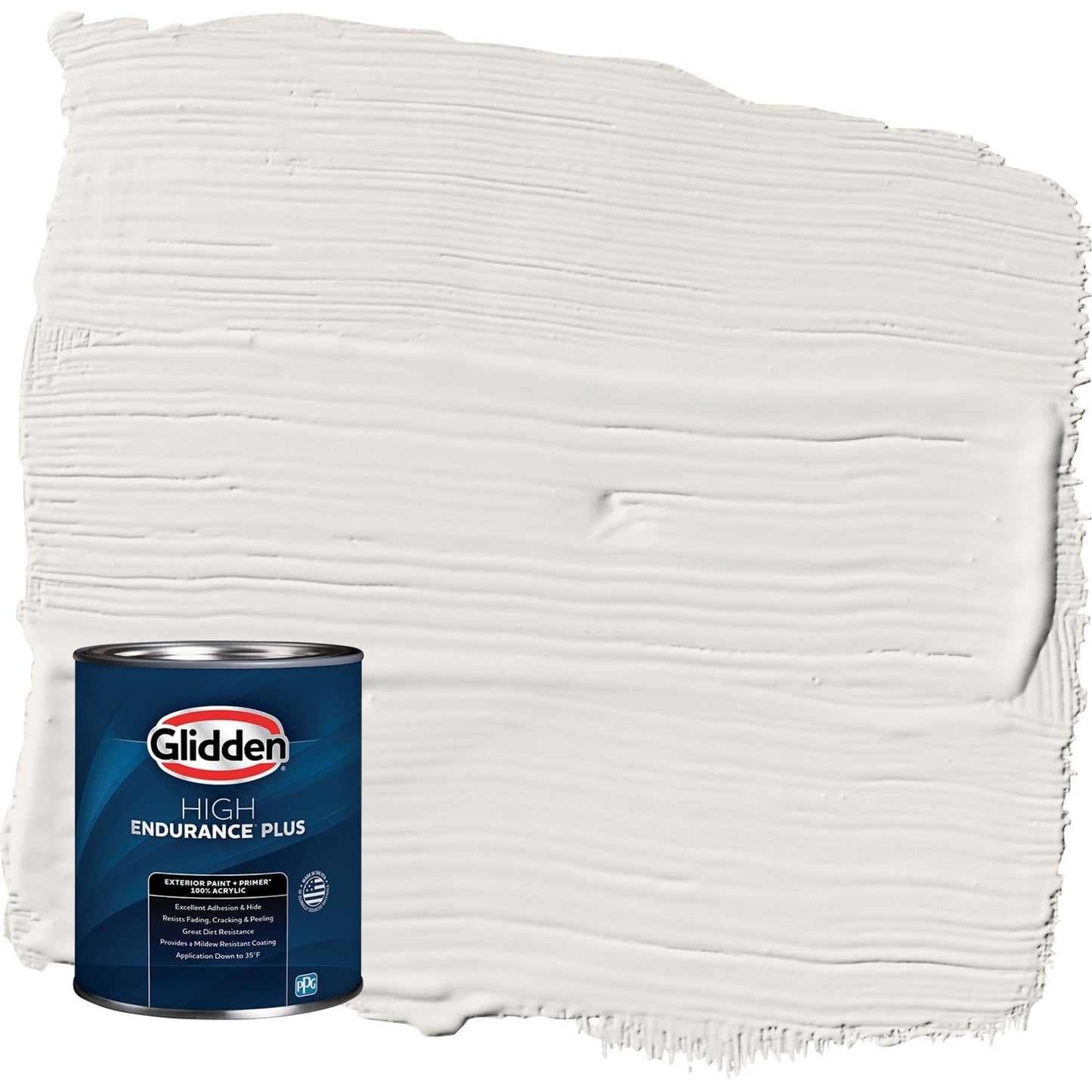 Glidden HEP Arctic Cotton / White Satin Exterior Paint with Primer, 1 Quart