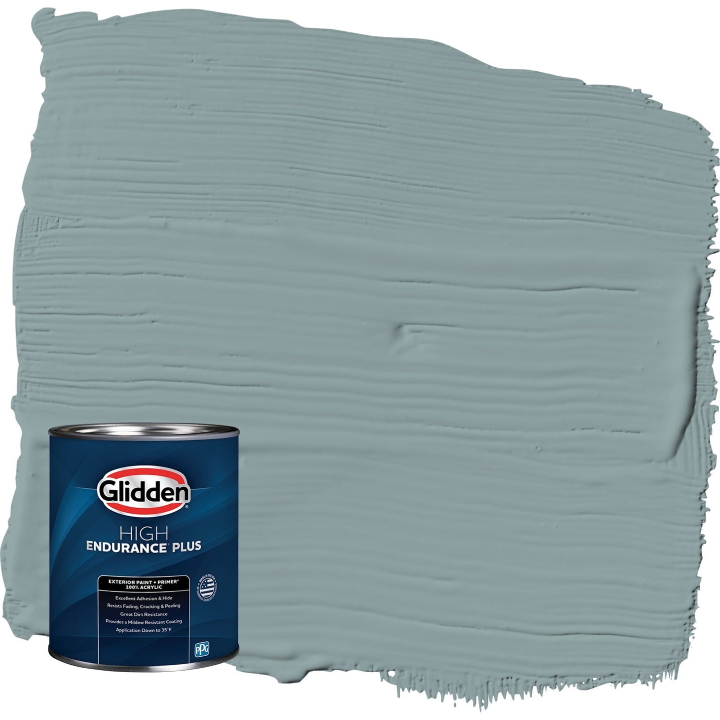 Glidden HEP Aqua Smoke / Blue Semi-Gloss Exterior Paint with Primer, 1 Quart