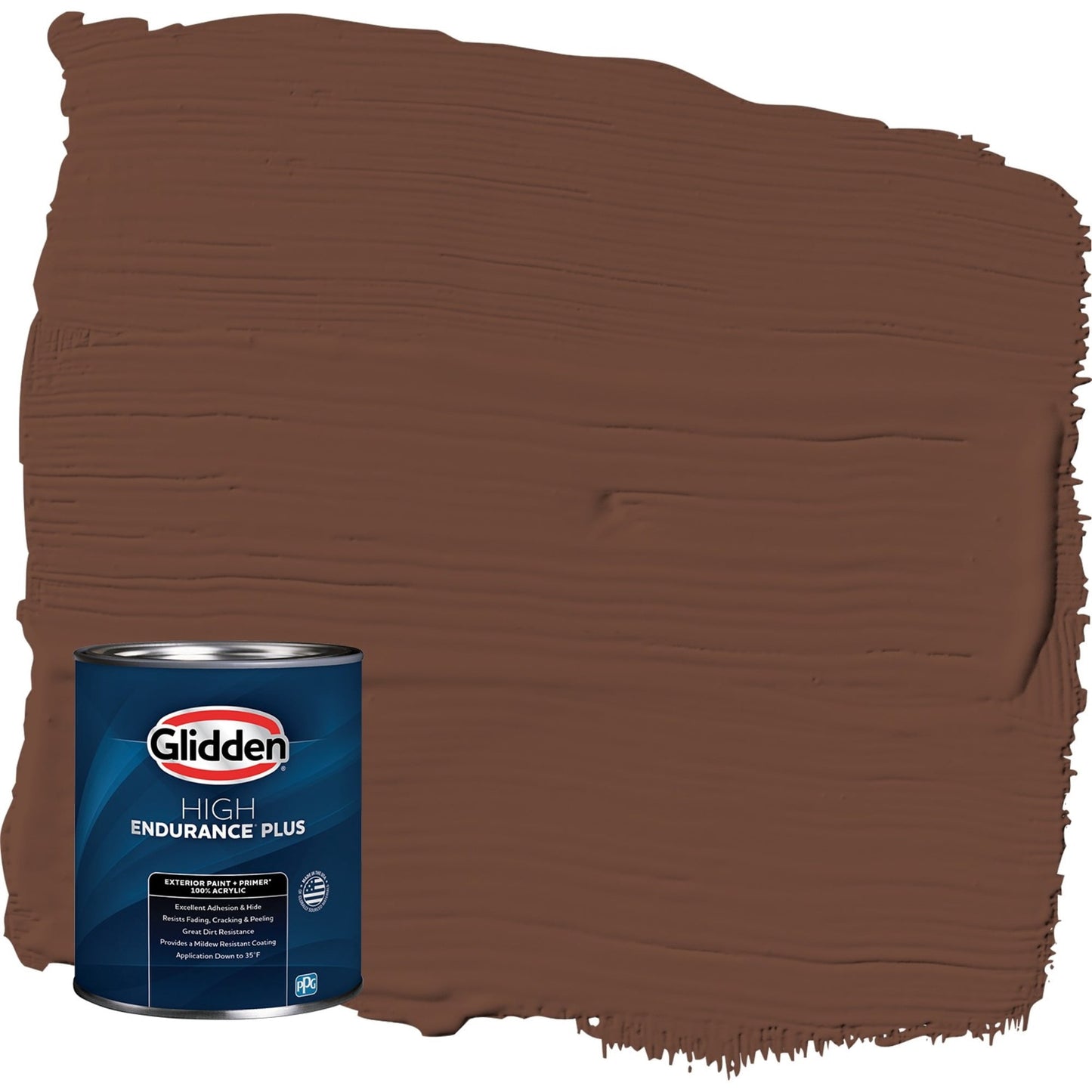 Glidden HEP Bird House Brown / Brown Semi-Gloss Exterior Paint with Primer, 1 Quart