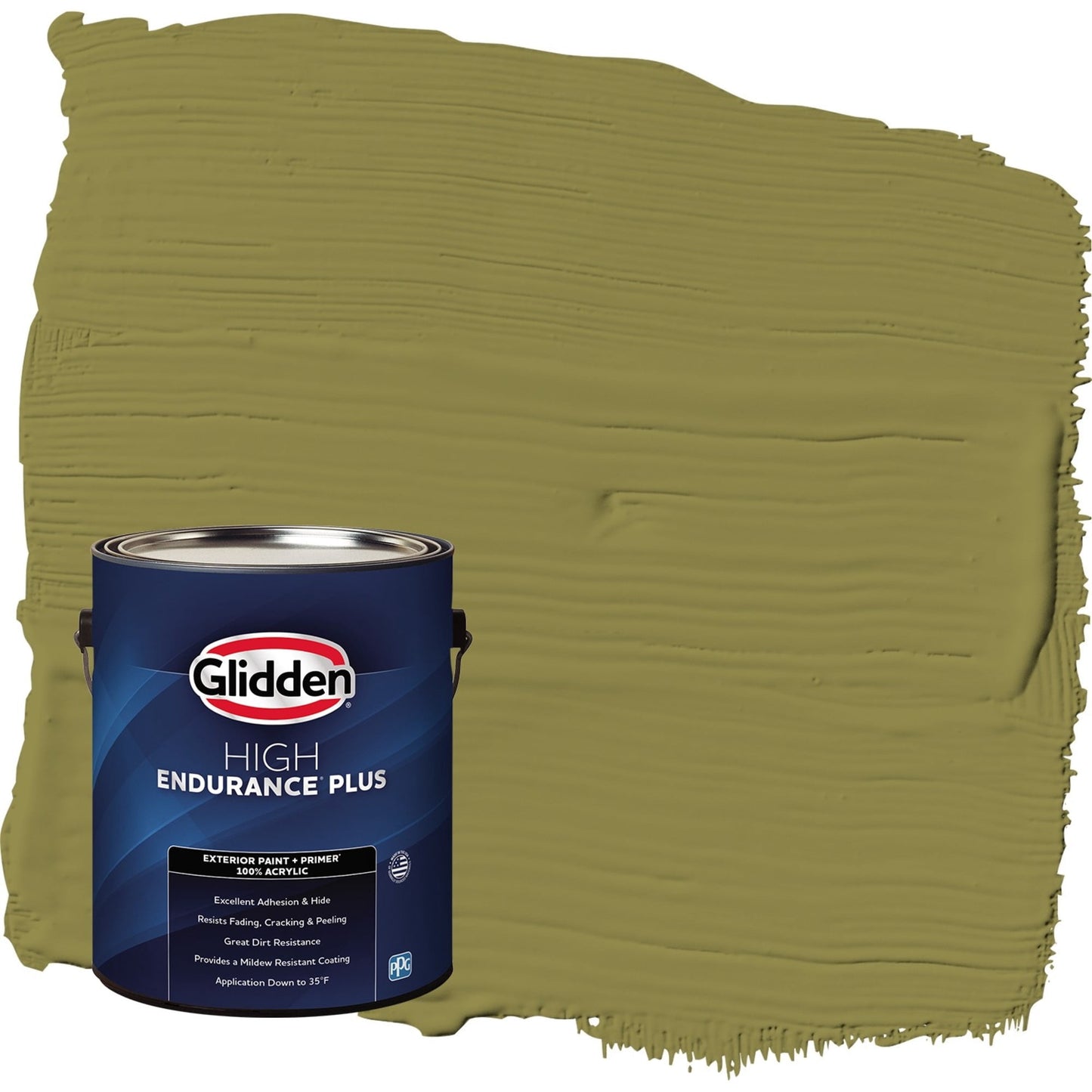 Glidden HEP Frog's Legs / Green Flat Exterior Paint with Primer, 1 Gallon