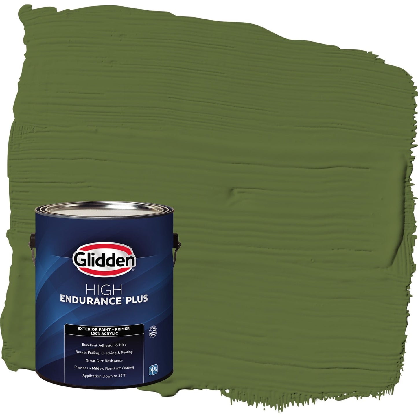 Glidden HEP Globe Artichoke / Green Flat Exterior Paint with Primer, 1 Gallon