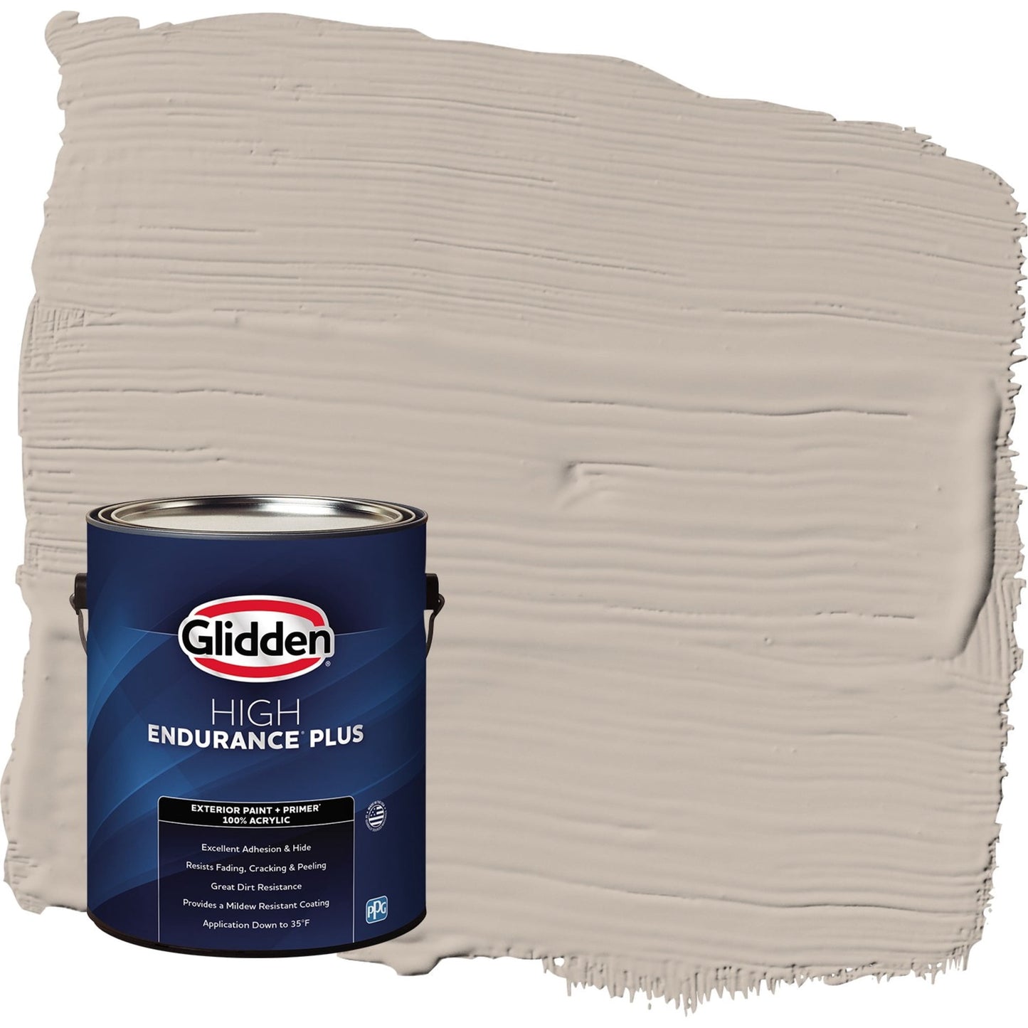 Glidden HEP Legendary / Beige Satin Exterior Paint with Primer, 1 Gallon
