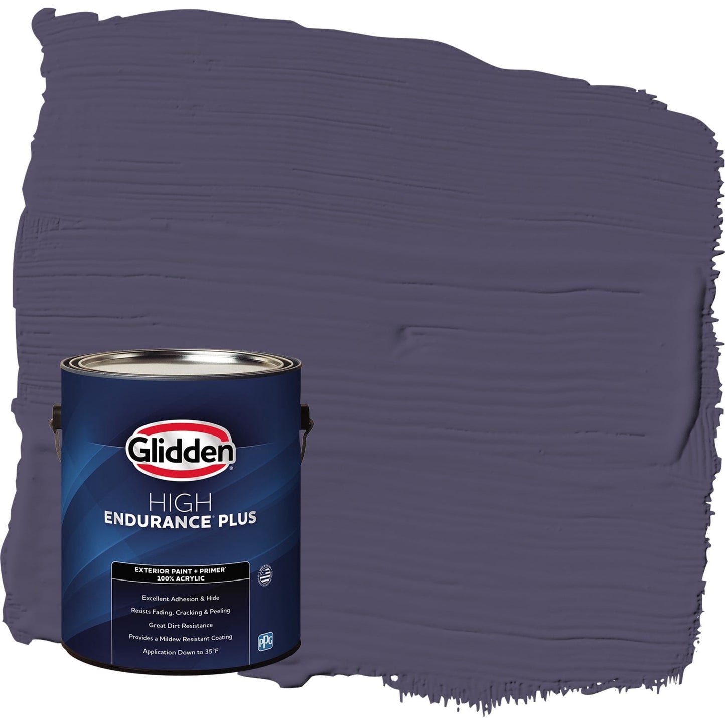 Glidden HEP Magic Spell / Purple Flat Exterior Paint with Primer, 1 Gallon