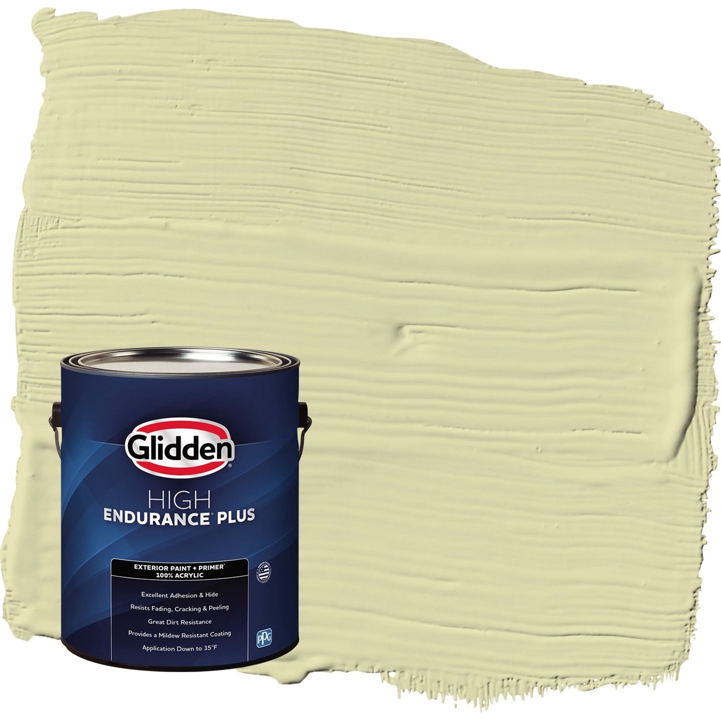 Glidden HEP Misty Moor / Green Flat Exterior Paint with Primer, 1 Gallon