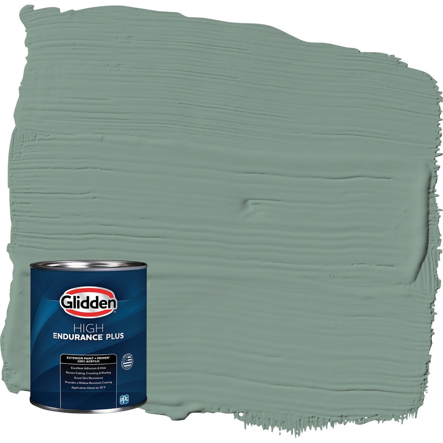 Glidden HEP Paradise Found / Green Semi-Gloss Exterior Paint with Primer, 1 Quart