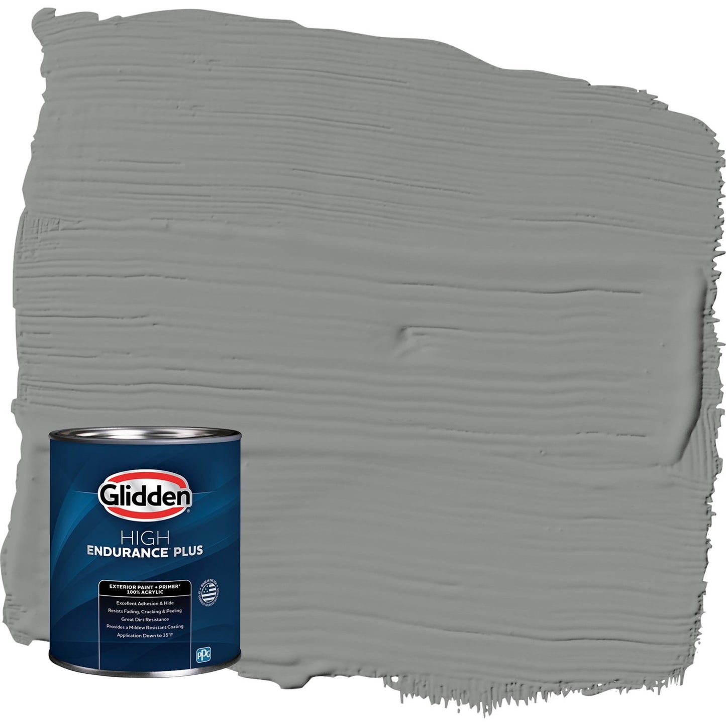 Glidden HEP Phoenix Fossil / Gray Satin Exterior Paint with Primer, 1 Quart