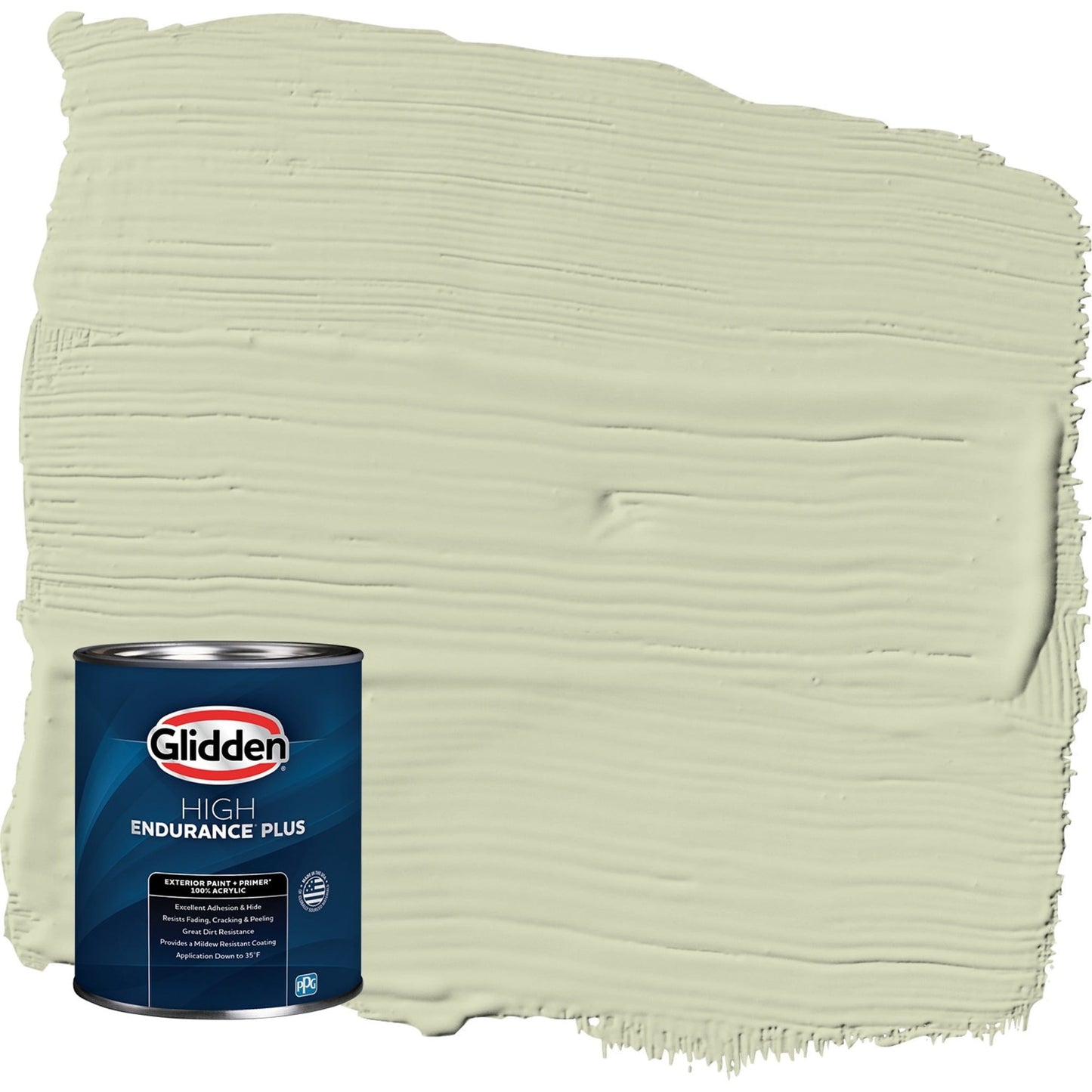 Glidden HEP Pickling Spice / Green Satin Exterior Paint with Primer, 1 Quart