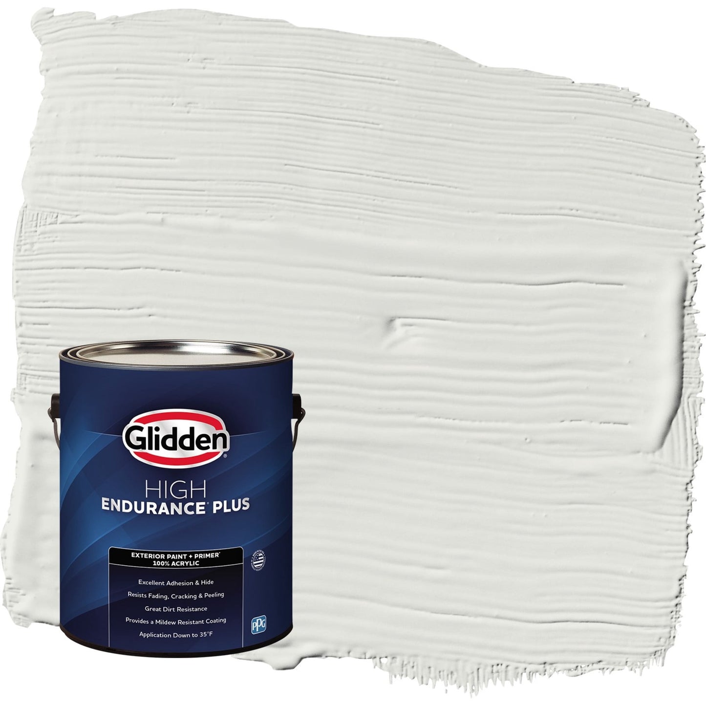 Glidden HEP Tundra Frost / Grey Semi-Gloss Exterior Paint with Primer, 1 Gallon