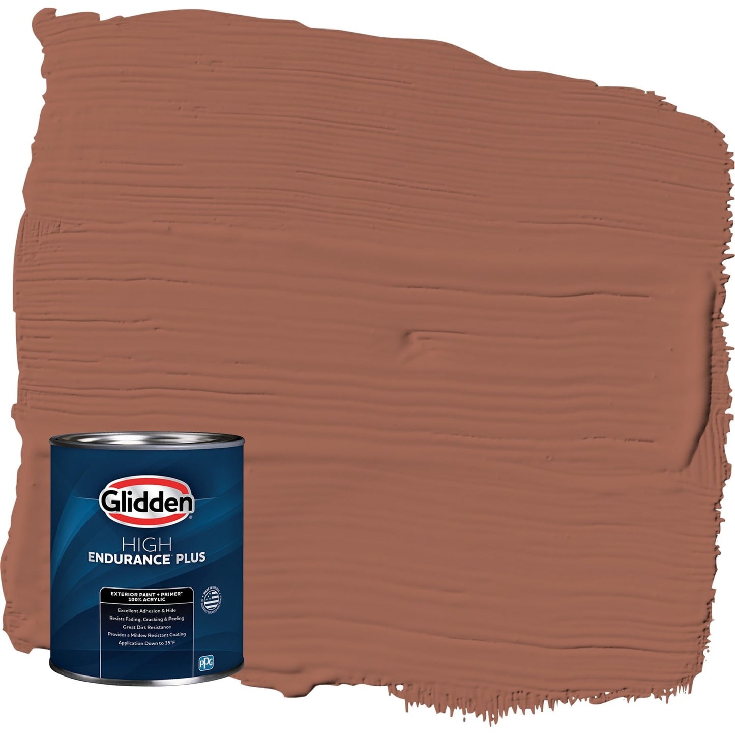 Glidden HEP Calentamiento / Pintura Exterior Satinada Naranja con Imprimación, 1 Cuarto