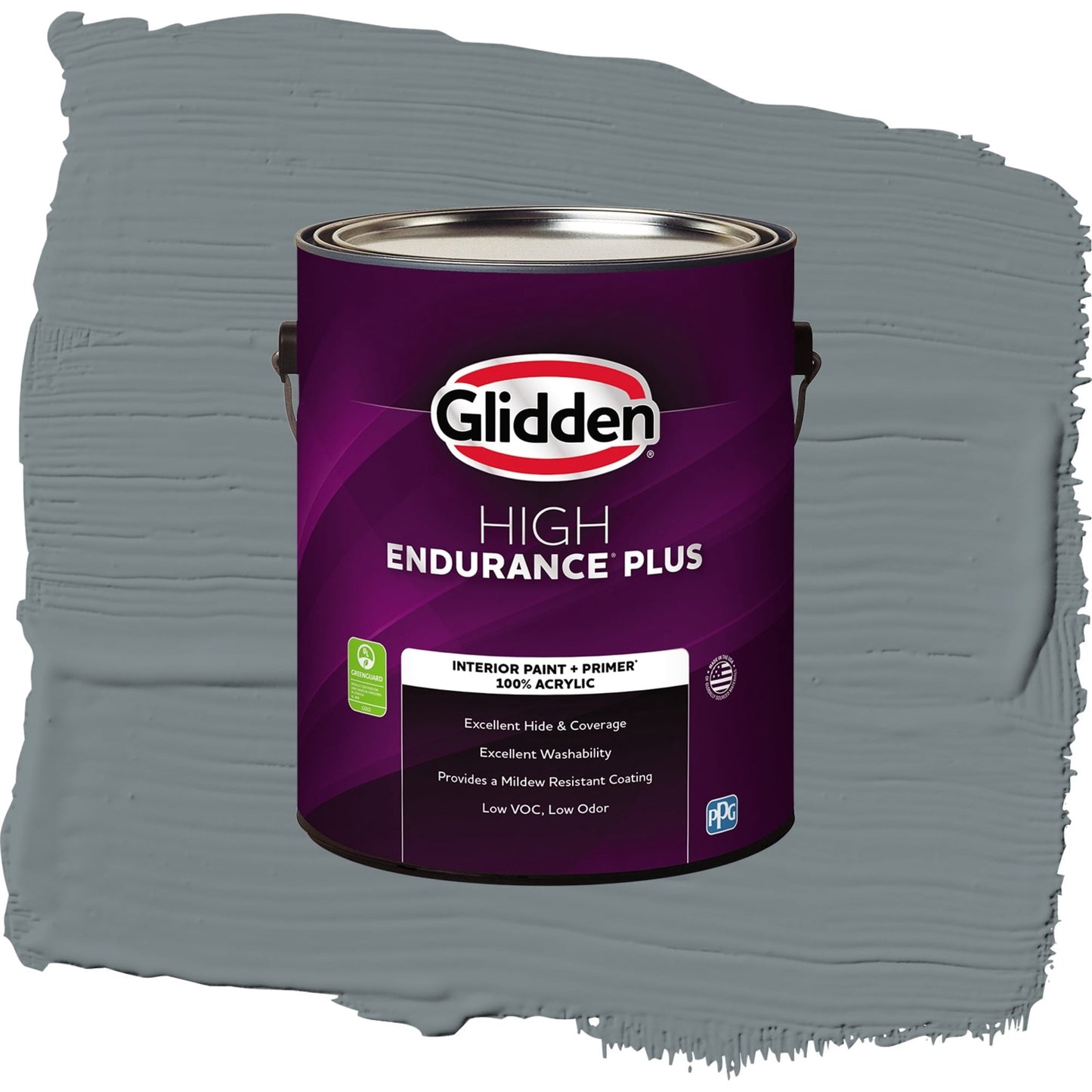 Glidden HEP Garrison Gray / Grey, Eggshell Interior Paint with Primer, 1 Gallon