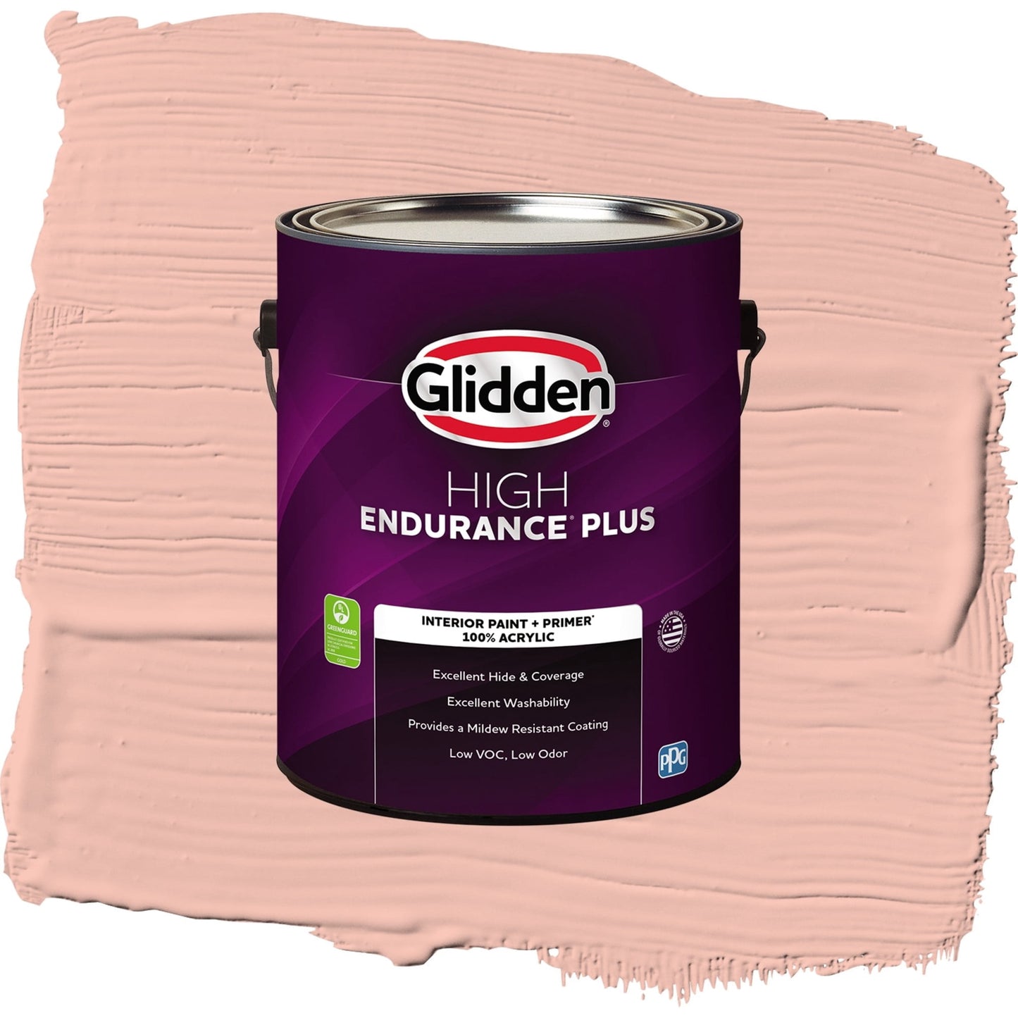 Glidden HEP Georgia Peach Interior Paint + Primer Flat , 1 Gallon