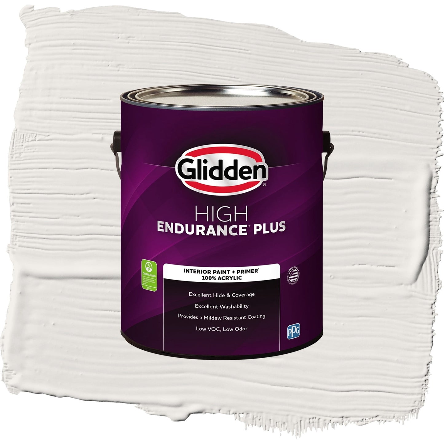 Glidden HEP Arctic Cotton / White Flat Interior Paint with Primer, 1 Gallon