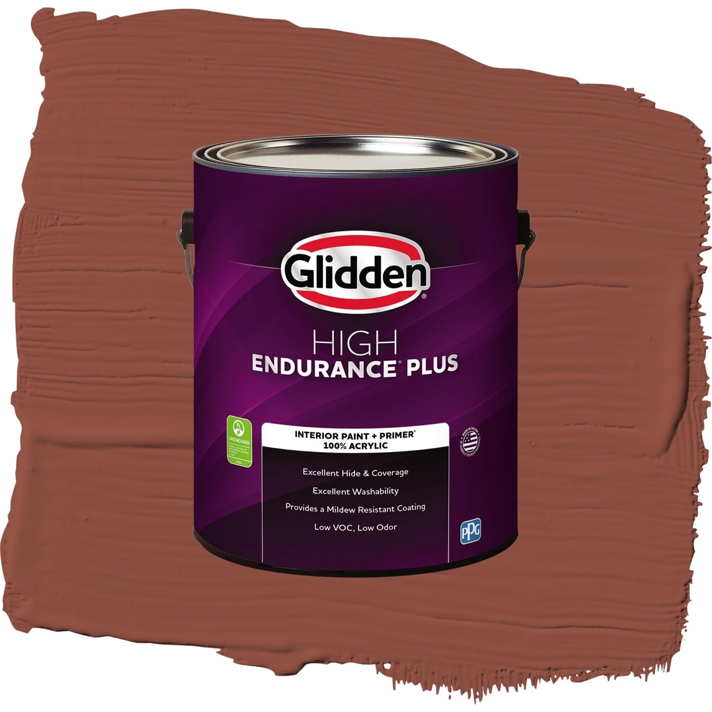 Glidden HEP Baked Bean / Red, Eggshell Interior Paint with Primer, 1 Gallon