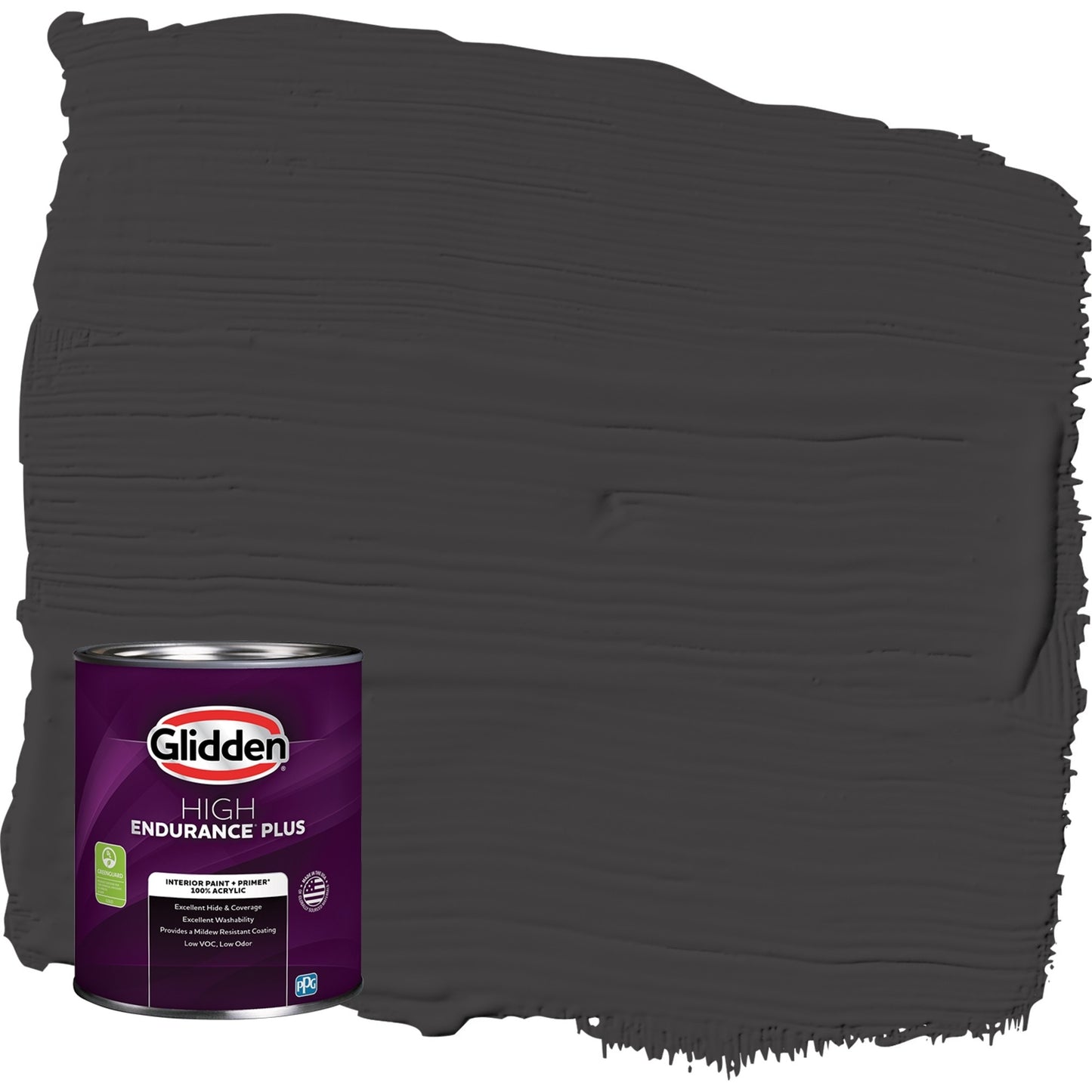 Glidden HEP Pintura Interior Negra Mágica / Negra Mate con Primer, 1 Cuarto