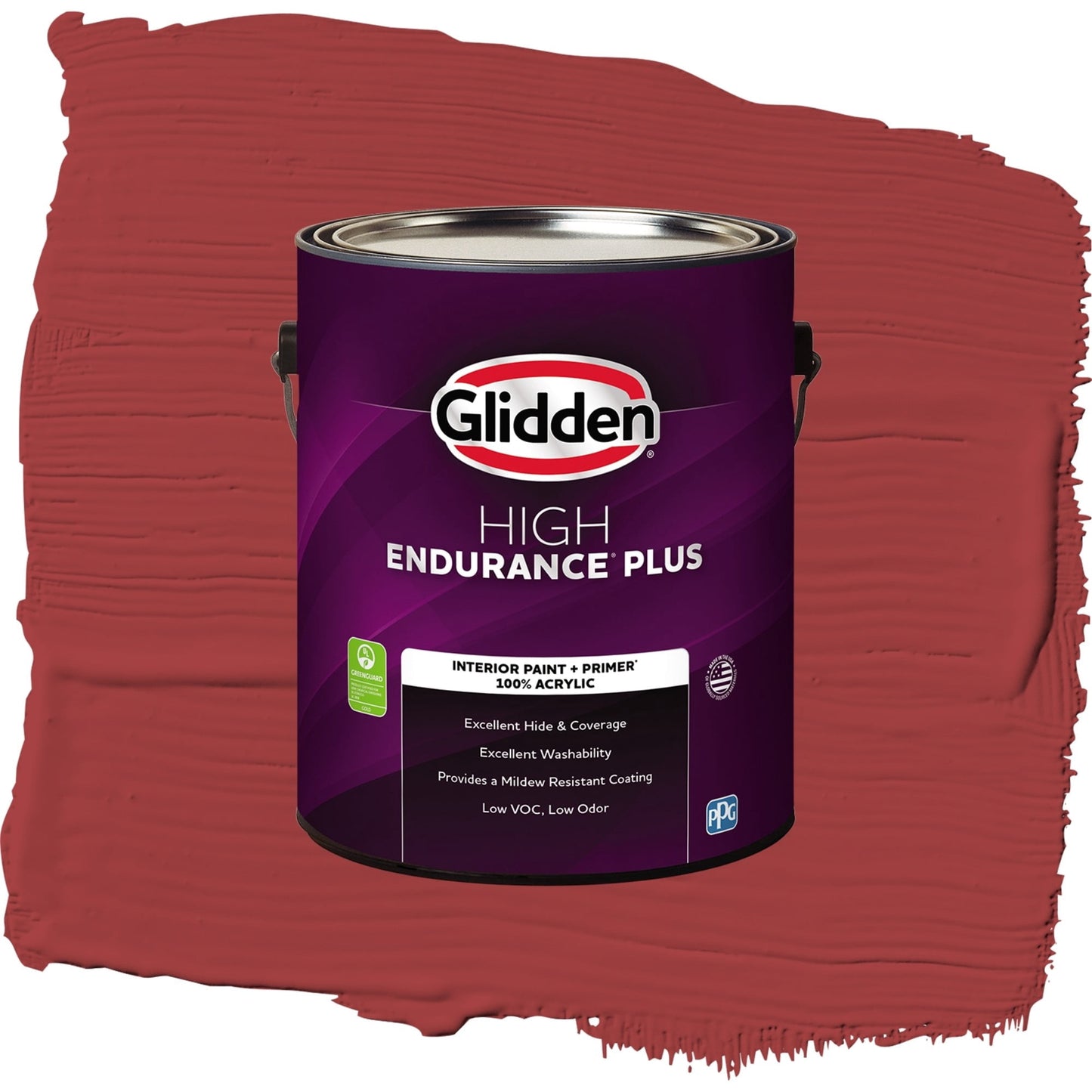 Glidden HEP Blaze / Red, Flat Interior Paint with Primer, 1 Gallon