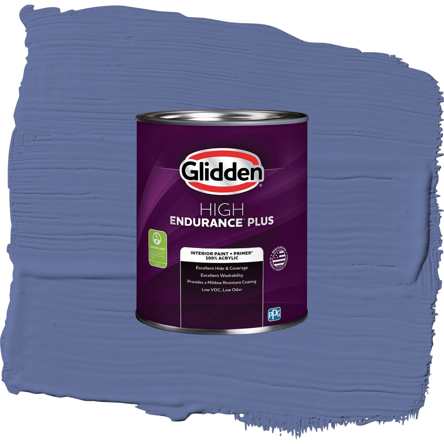 Glidden HEP Blueberry Patch / Blue, Eggshell Interior Paint with Primer, 1 Quart