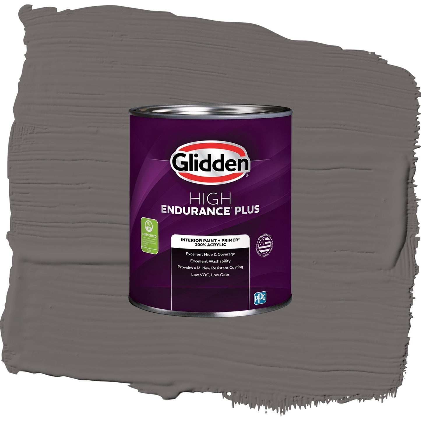 Glidden HEP Gibraltar Gray / Grey, Semi-Gloss Interior Paint with Primer, 1 Quart