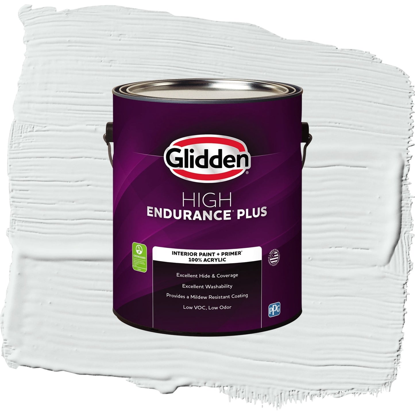 Glidden HEP Gray Glimpse / Grey, Flat Interior Paint with Primer, 1 Gallon