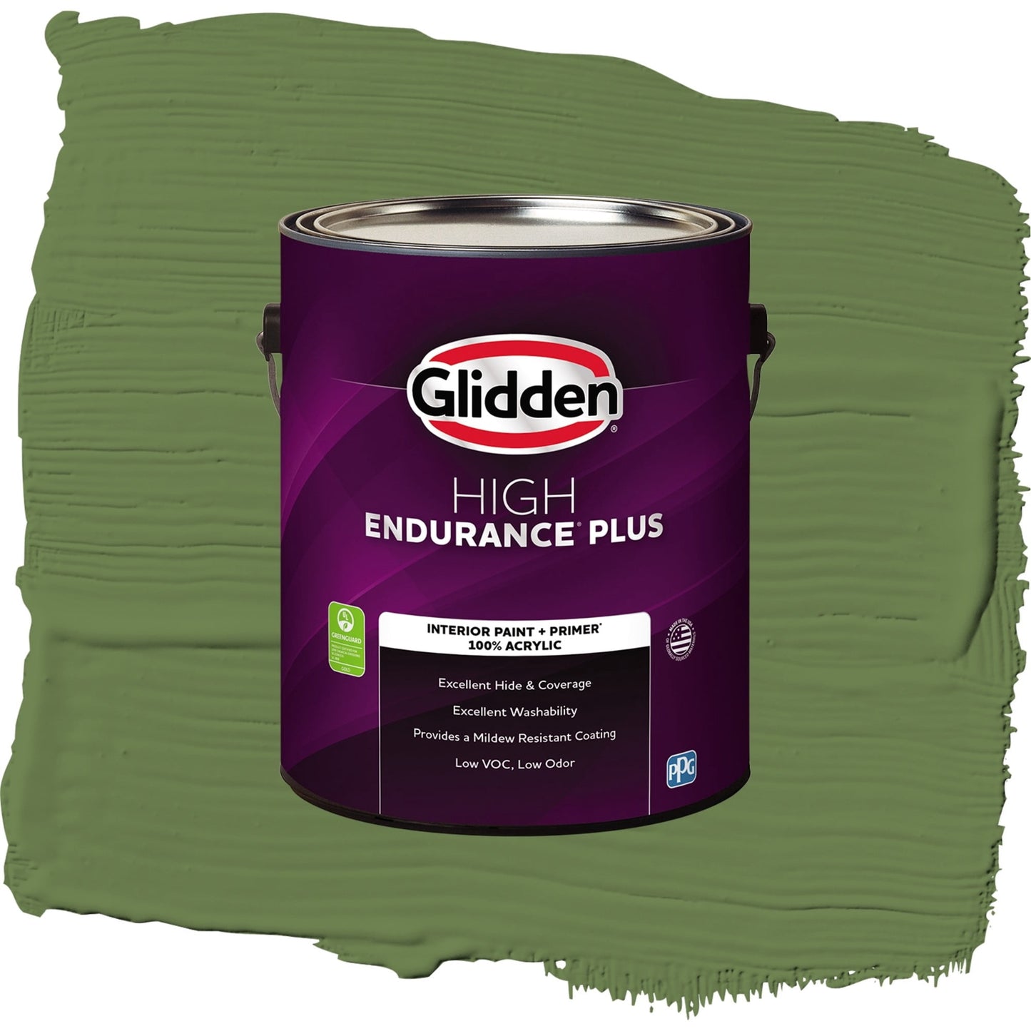Glidden HEP Mint Leaves / Green, Semi-Gloss Interior Paint with Primer, 1 Gallon