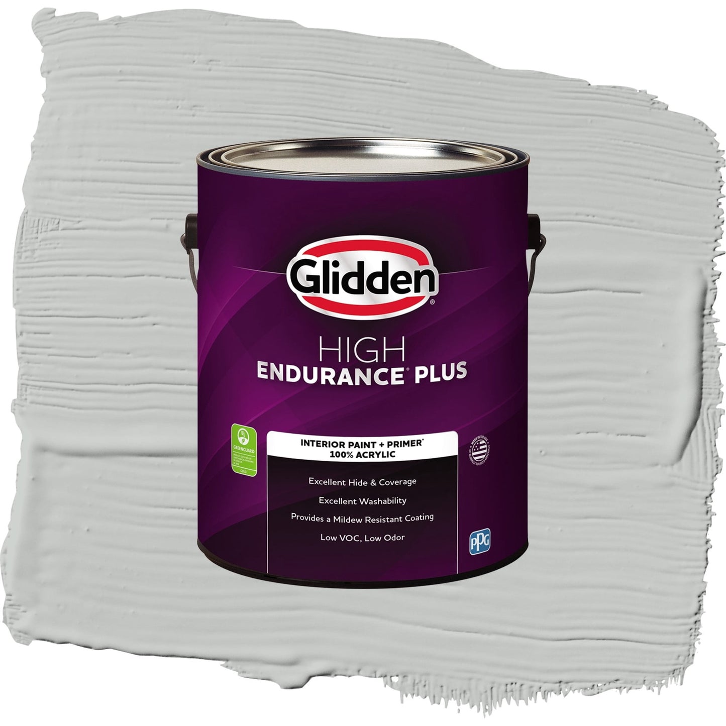 Glidden HEP Solitary State / Gray, Flat Interior Paint with Primer, 1 Gallon