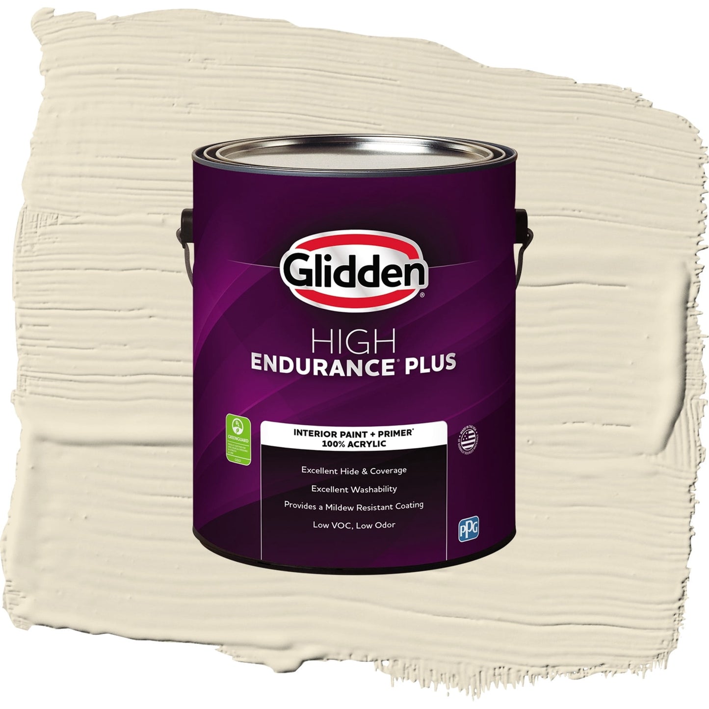 Glidden HEP Sugar Cookie / Off-White Eggshell Interior Paint with Primer, 1 Gallon