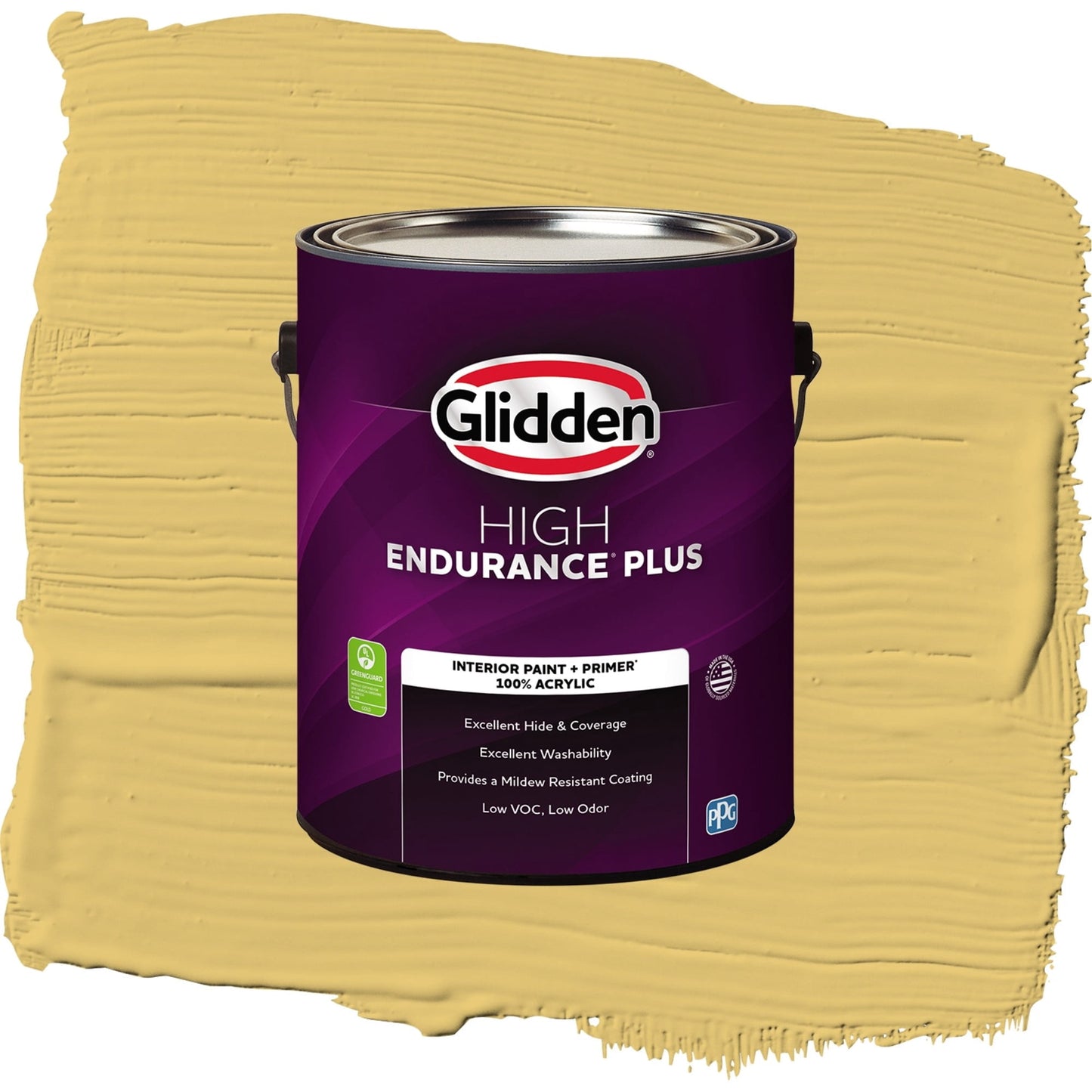 Glidden HEP Tropical Siesta / Yellow, Semi-Gloss Interior Paint with Primer, 1 Gallon