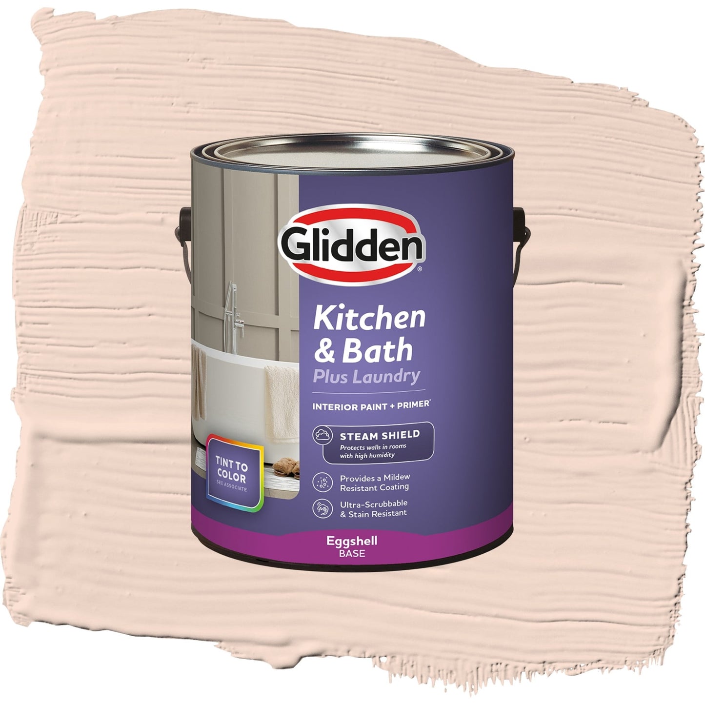 Glidden Glidden Kitchen Bath and Laundry Blush Beige, Eggshell Interior Paint with Primer, 1 Gallon