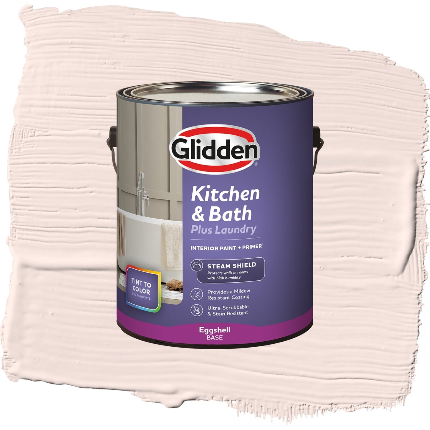 Glidden Glidden Kitchen Bath and Laundry Brandy Alexander / Pink, Eggshell Interior Paint with Primer, 1 Gallon
