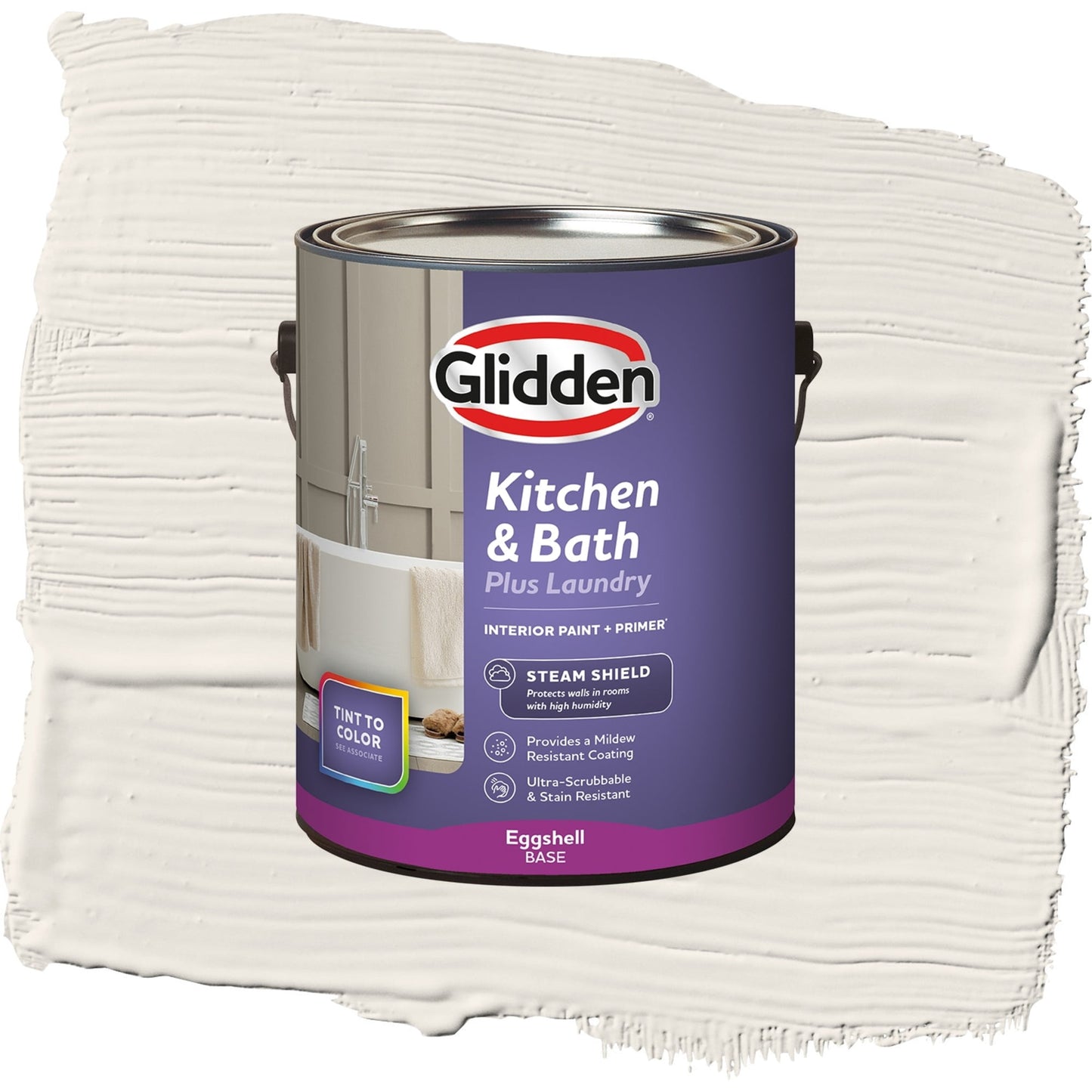 Glidden Glidden Kitchen Bath and Laundry Mountain Gray / Gray, Eggshell Interior Paint with Primer, 1 Gallon