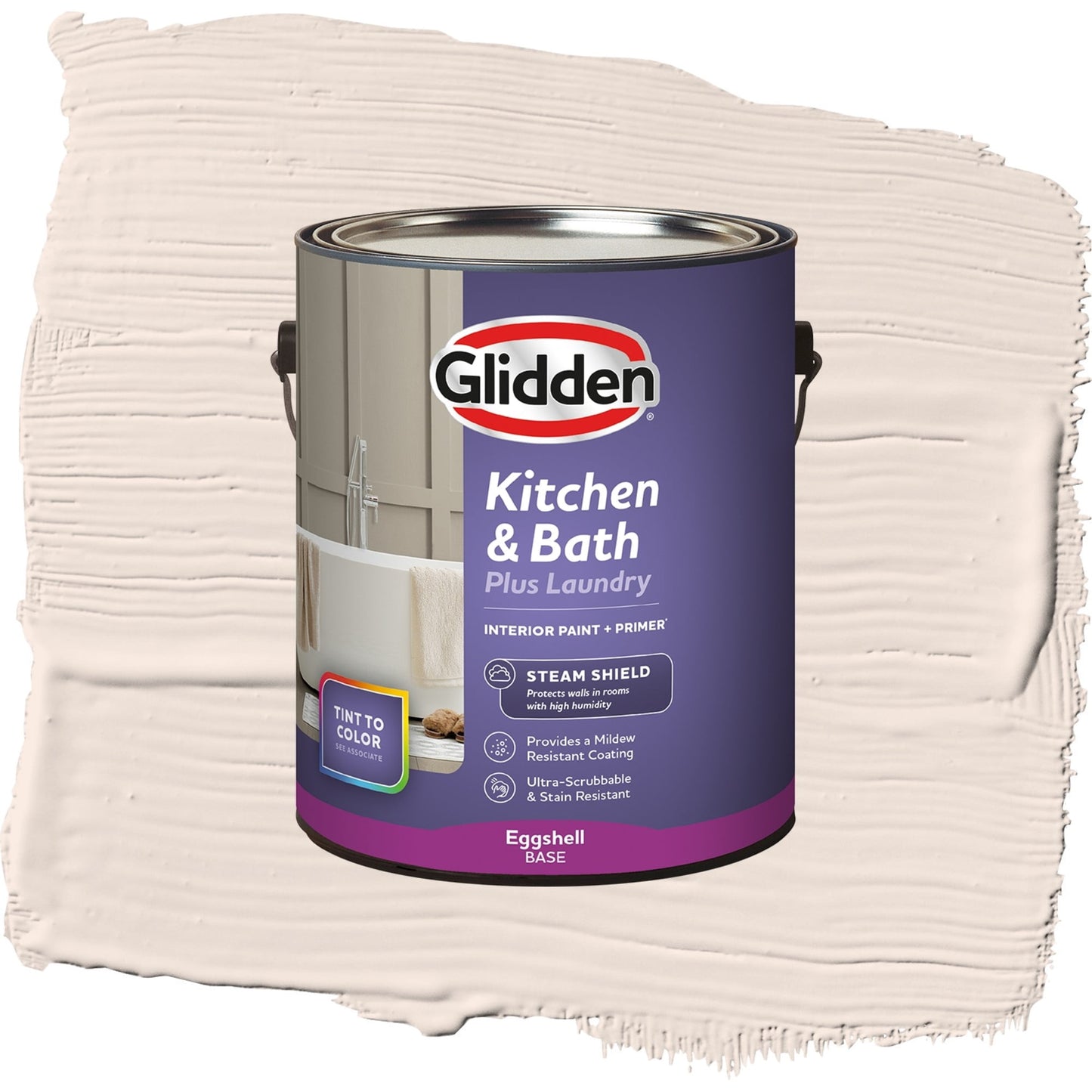 Glidden Glidden Kitchen Bath and Laundry Sablewood / Orange, Eggshell Interior Paint with Primer, 1 Gallon