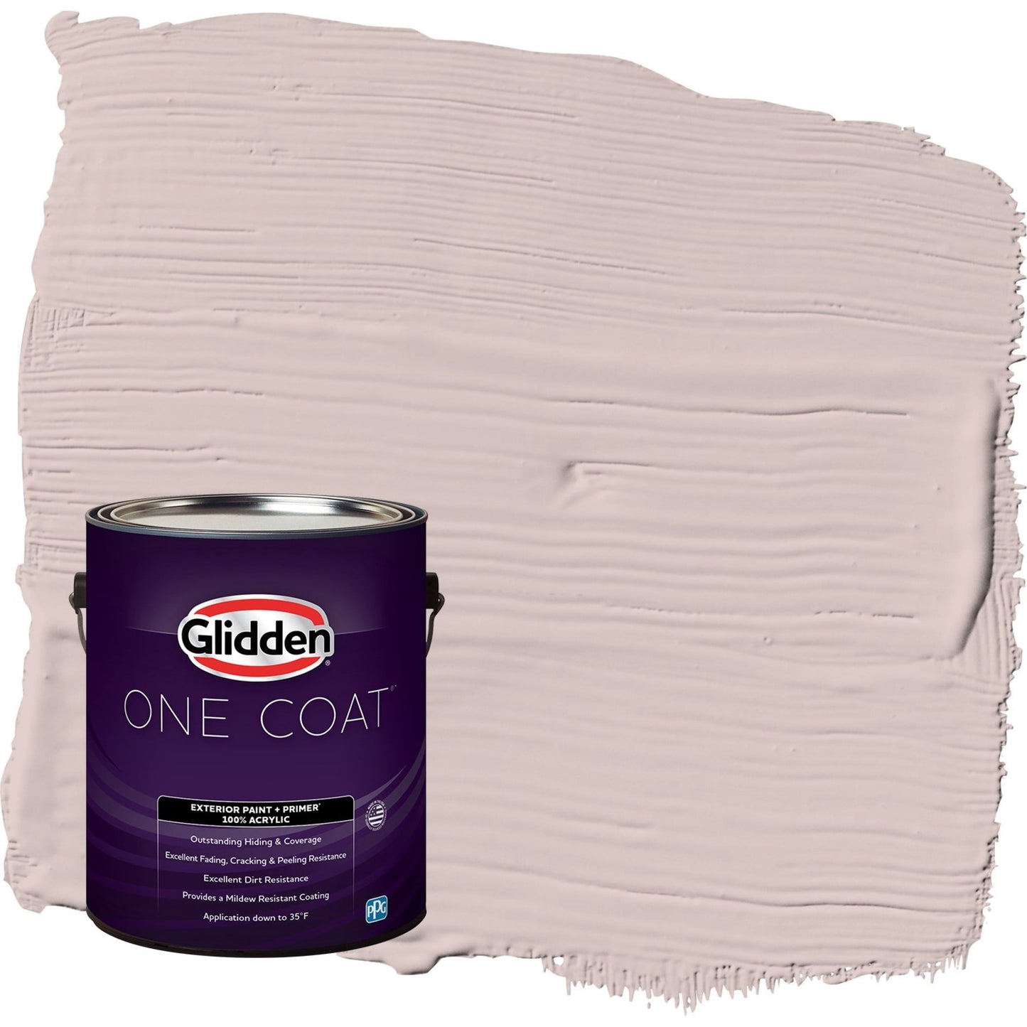 Glidden One Coat Just Gorgeous / Pink Semi-Gloss Exterior Paint with Primer, 1 Gallon