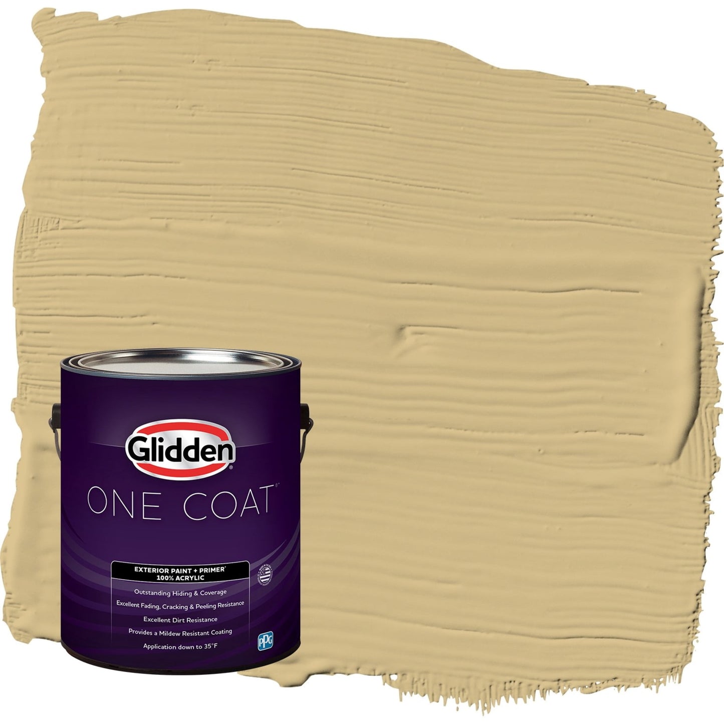 Glidden One Coat Appalachian Trail / Yellow Flat Interior Paint with Primer, 1 Gallon