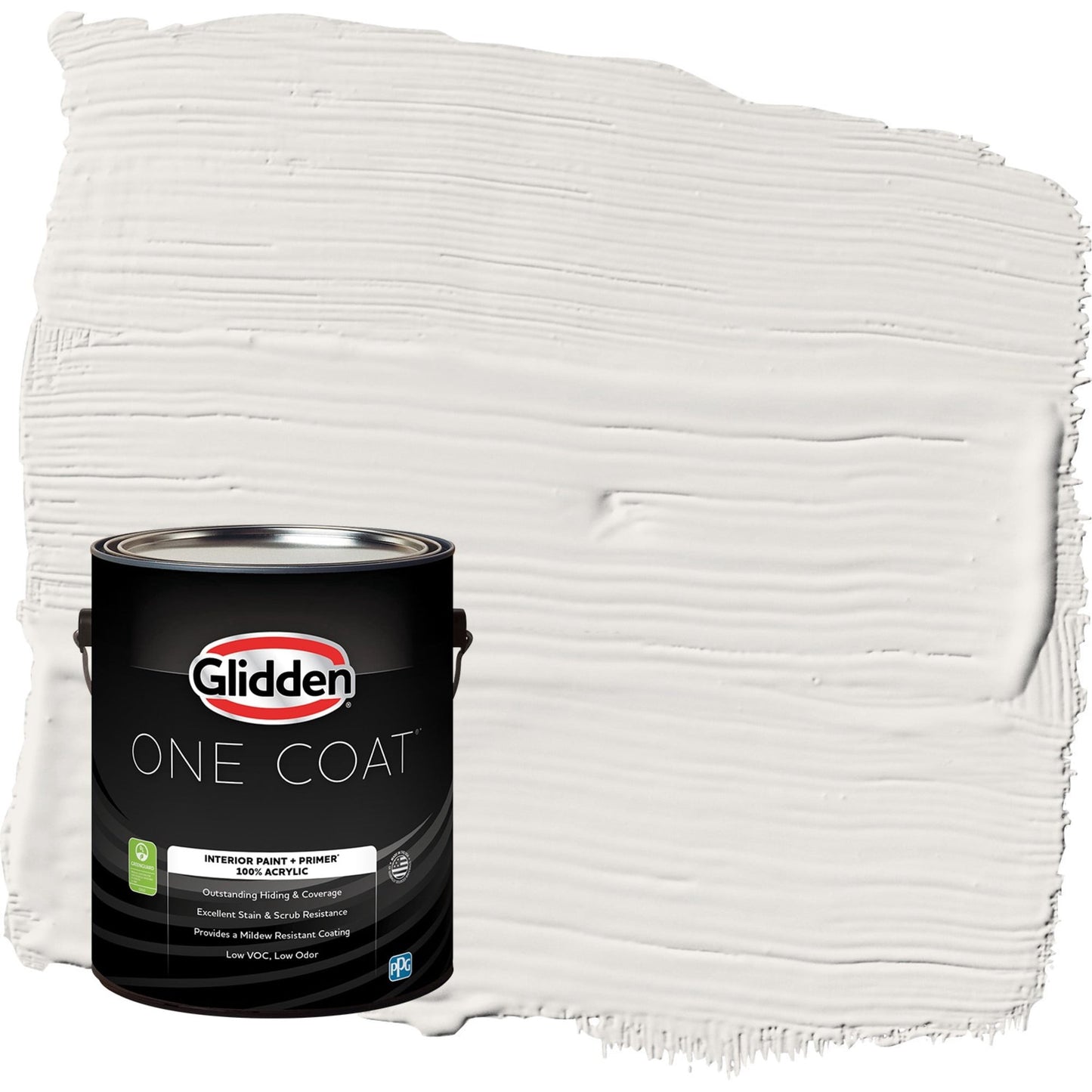 Glidden One Coat Arctic Cotton / White Eggshell Interior Paint with Primer, 1 Gallon