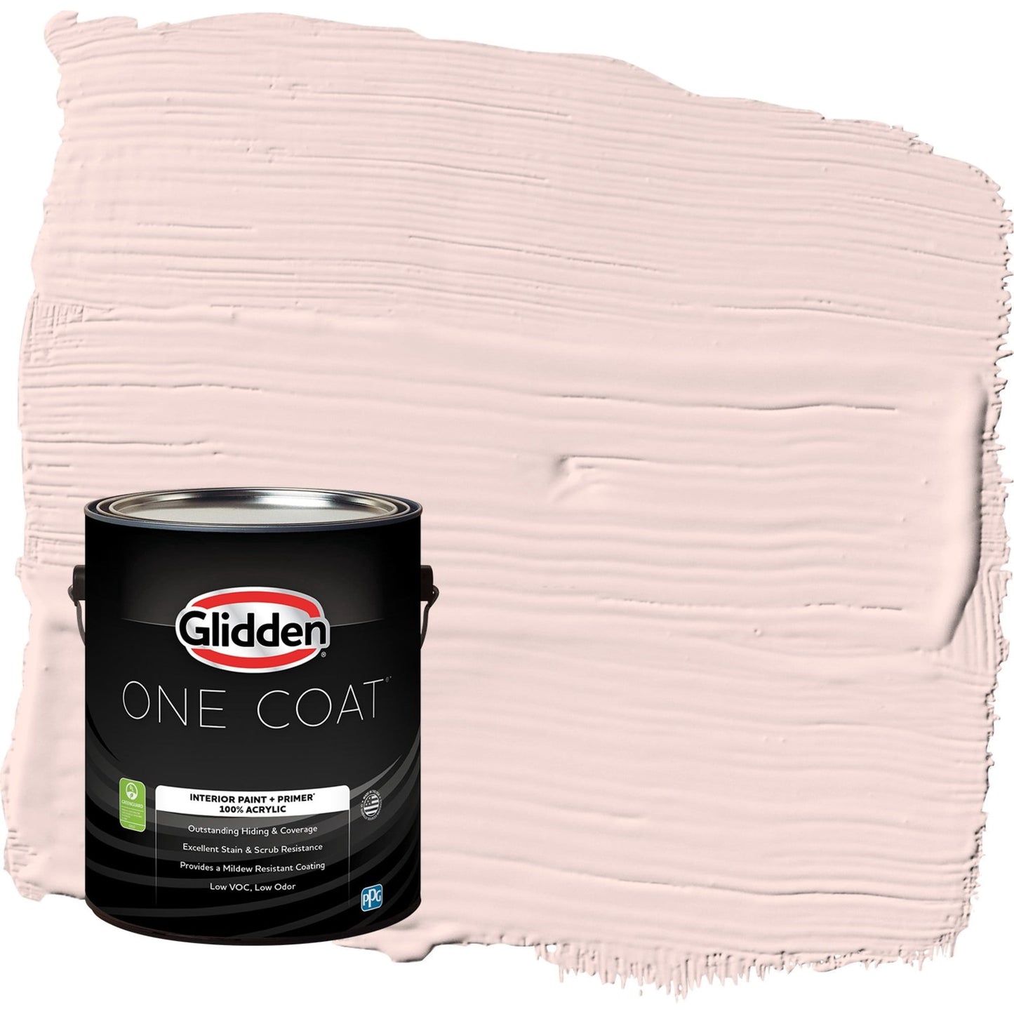 Glidden One Coat Ballet Slipper / Pink Semi-Gloss Interior Paint with Primer, 1 Gallon