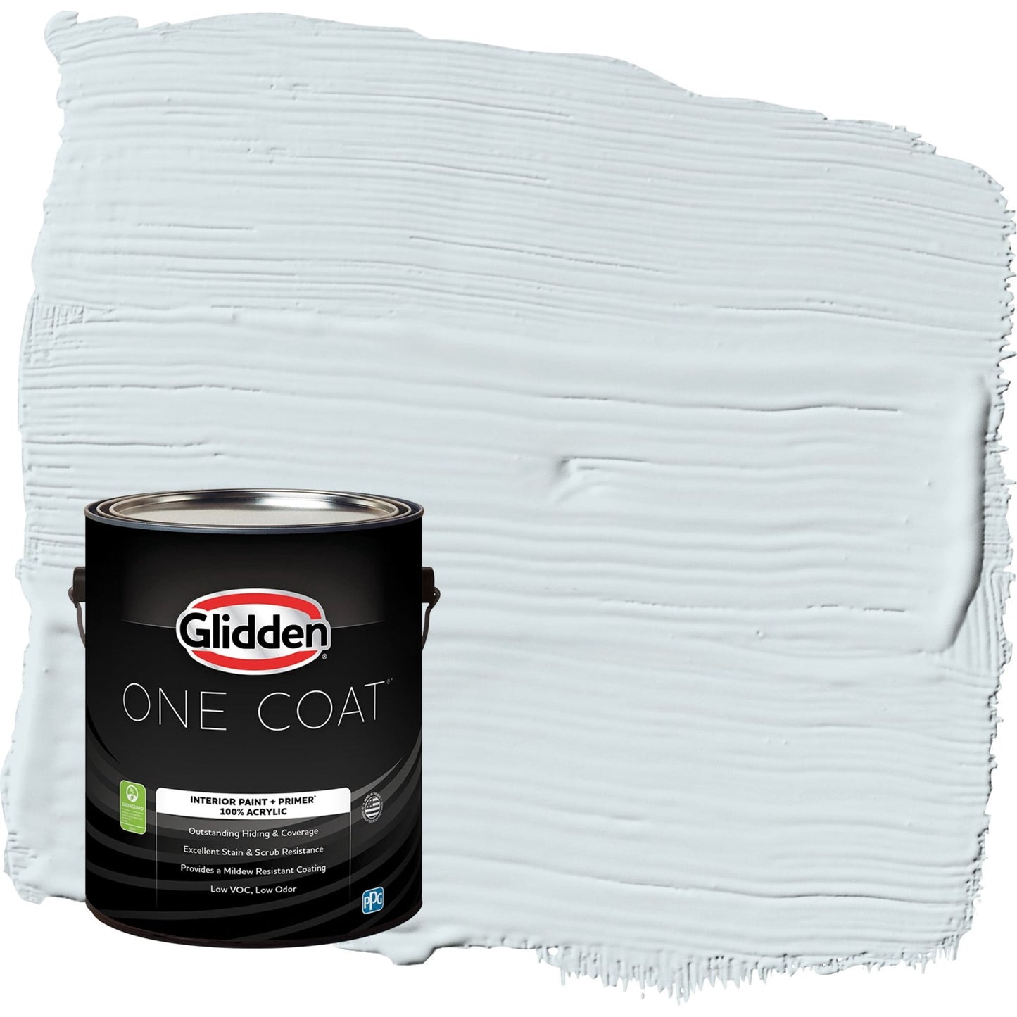 Glidden One Coat Blue Smoke / Blue Flat Interior Paint with Primer, 1 Gallon