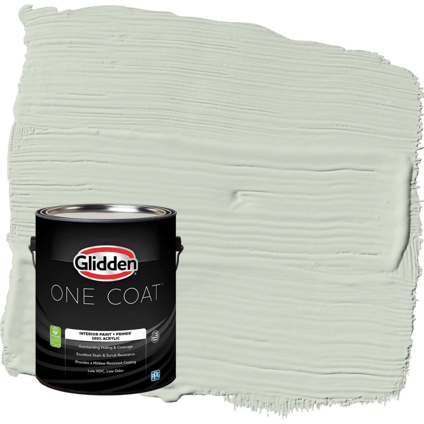 Glidden One Coat Castaway / Green Semi-Gloss Interior Paint with Primer, 1 Gallon