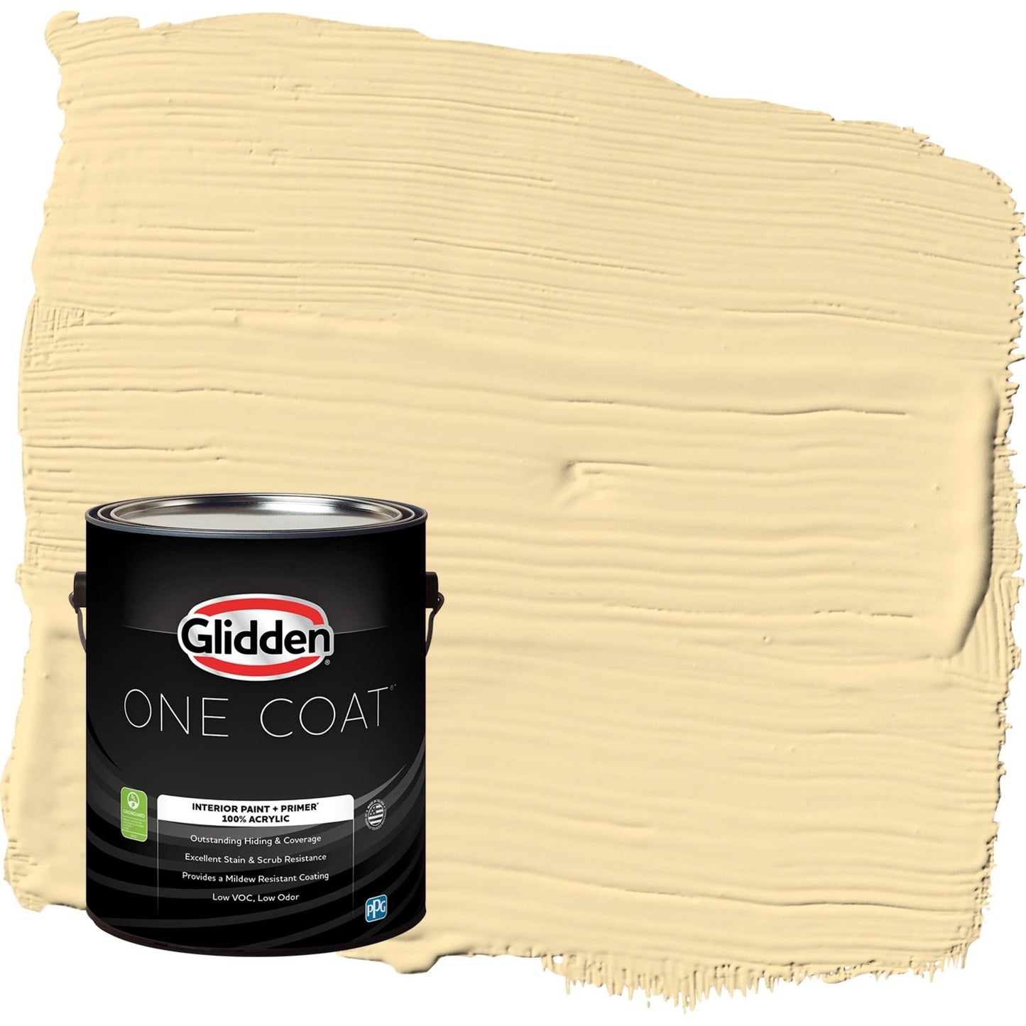 Glidden One Coat Dusty Yellow / Yellow Semi-Gloss Interior Paint with Primer, 1 Gallon