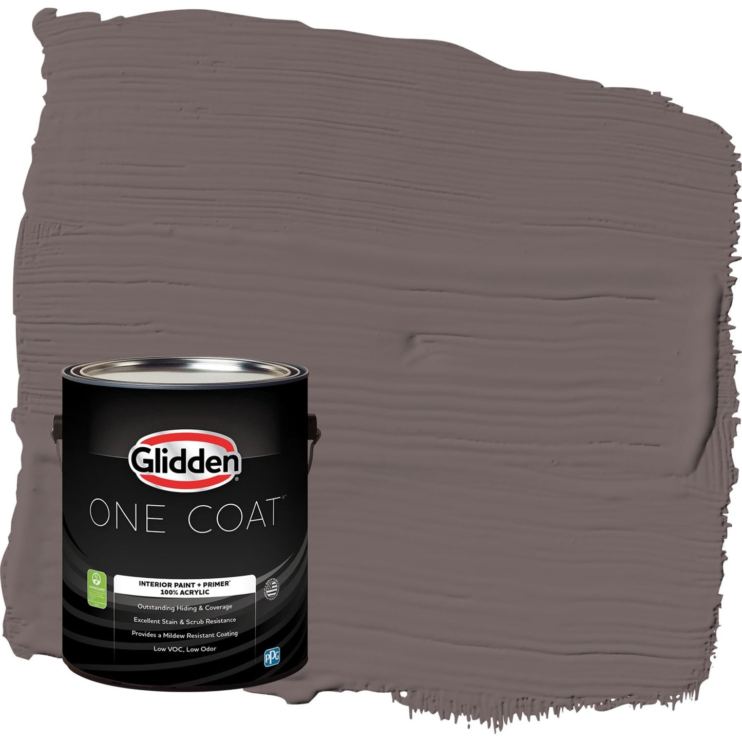 Glidden One Coat Eagle Eye / Brown Flat Interior Paint with Primer, 1 Gallon