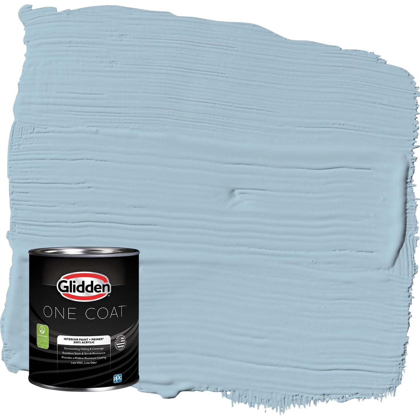 Glidden One Coat Graceful / Blue Flat Interior Paint with Primer, 1 Quart