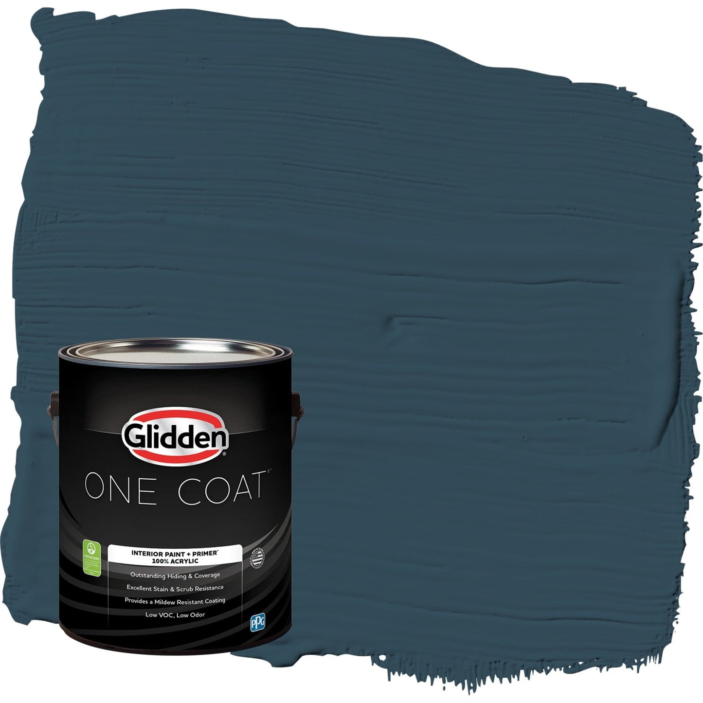 Glidden One Coat Sailor's Coat / Blue Eggshell Interior Paint with Primer, 1 Gallon