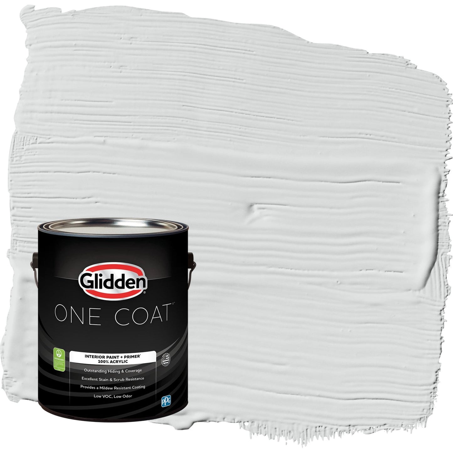 Glidden One Coat Thin Ice / Gray Eggshell Interior Paint with Primer, 1 Gallon