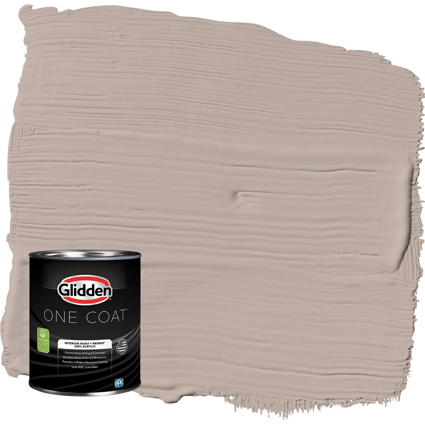 Glidden One Coat Thumper / Pintura Interior Plana Beige con Imprimación, 1 Cuarto