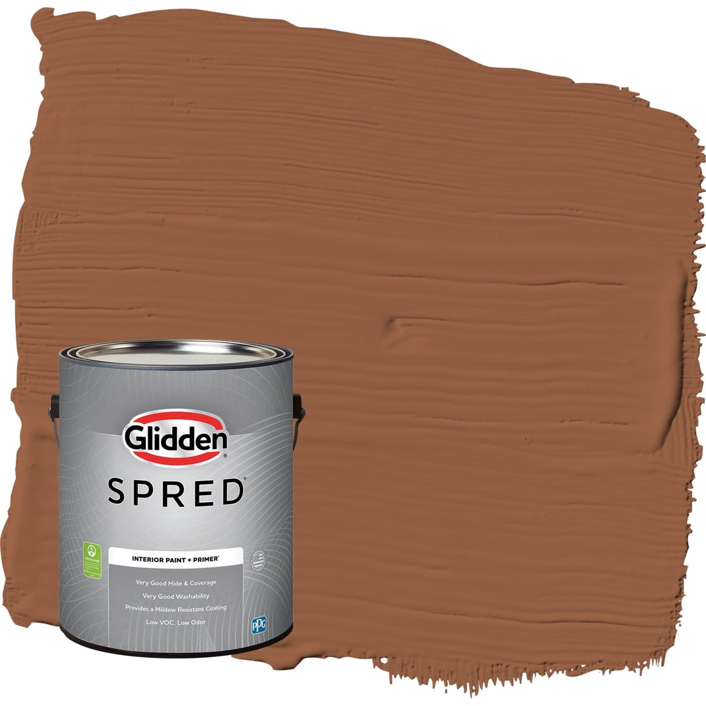 Glidden Spred Cinnamon Spice / Orange, Flat Interior Paint with Primer, 1 Gallon