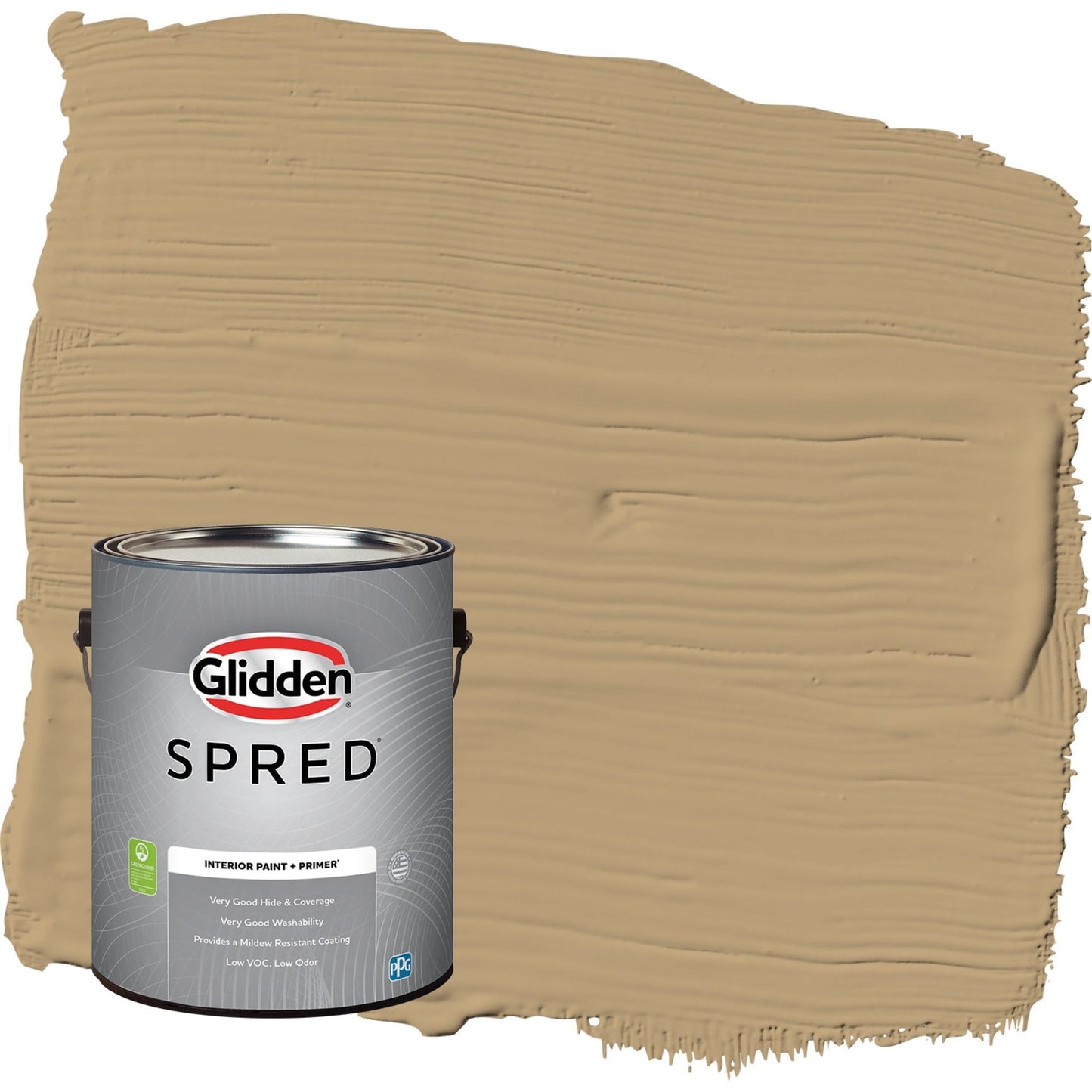 Glidden Spred Earthy Ocher / Beige, Flat Interior Paint with Primer, 1 Gallon