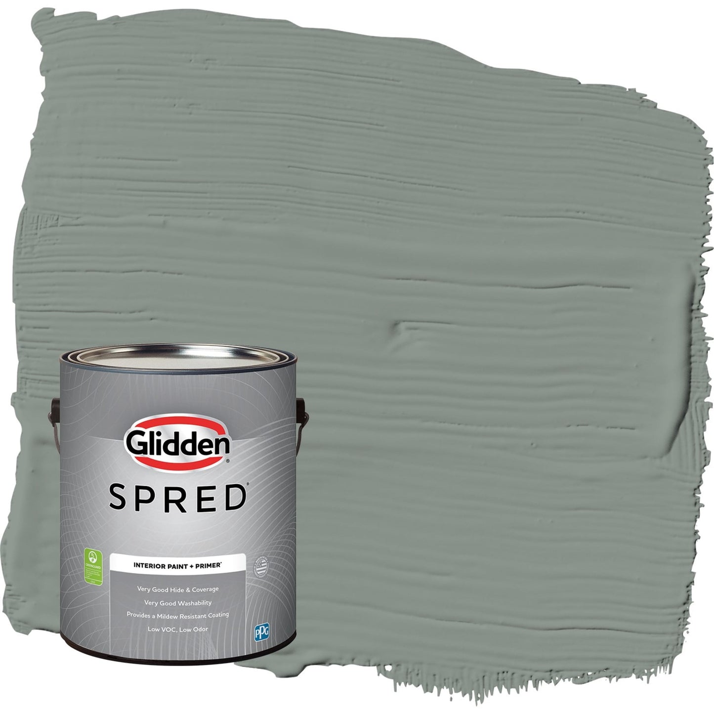 Glidden Spred Gray Heron / Grey, Flat Interior Paint with Primer, 1 Gallon