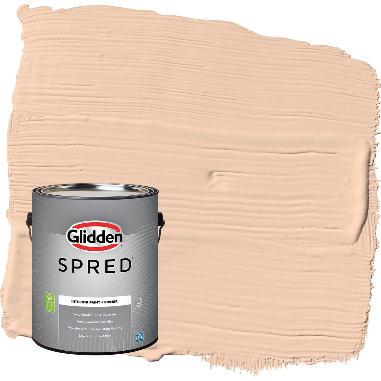 Glidden Spred Peach Darling / Orange, Flat Interior Paint with Primer, 1 Gallon