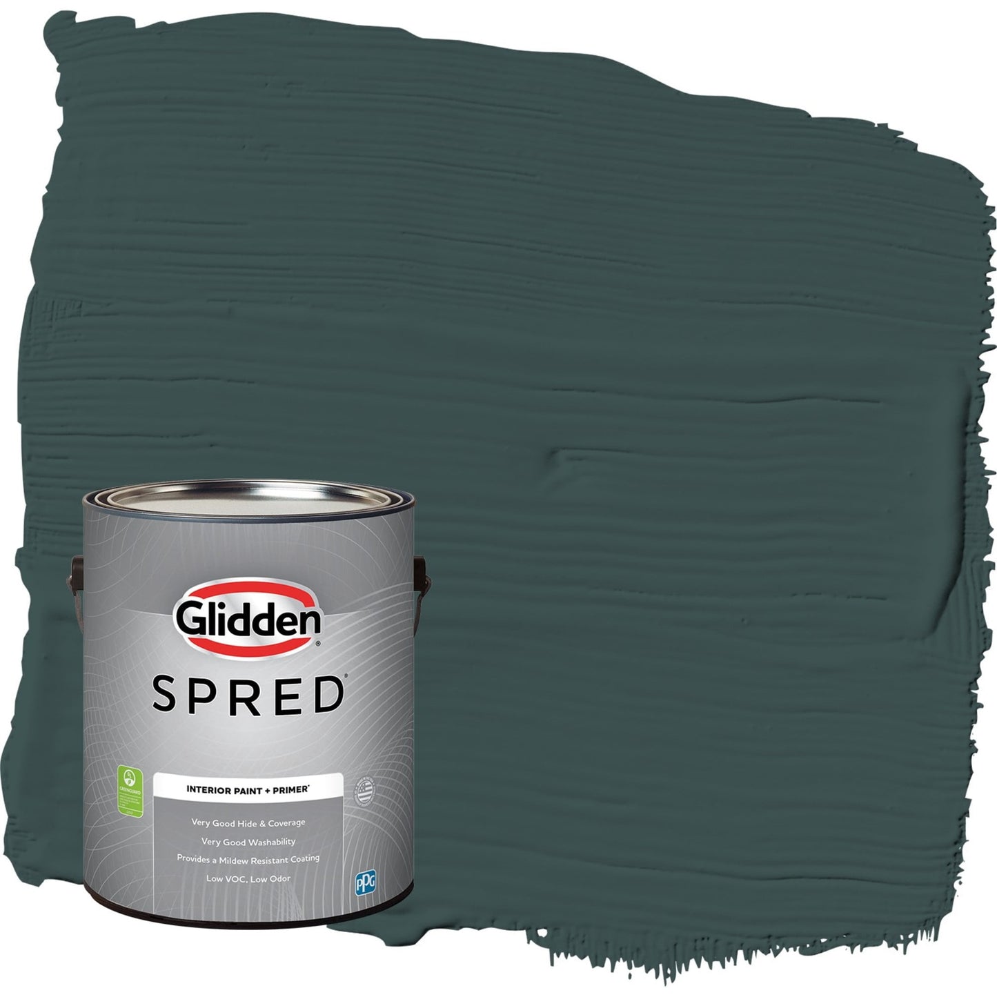 Glidden Spred Night Watch / Green, Flat Interior Paint with Primer, 1 Gallon