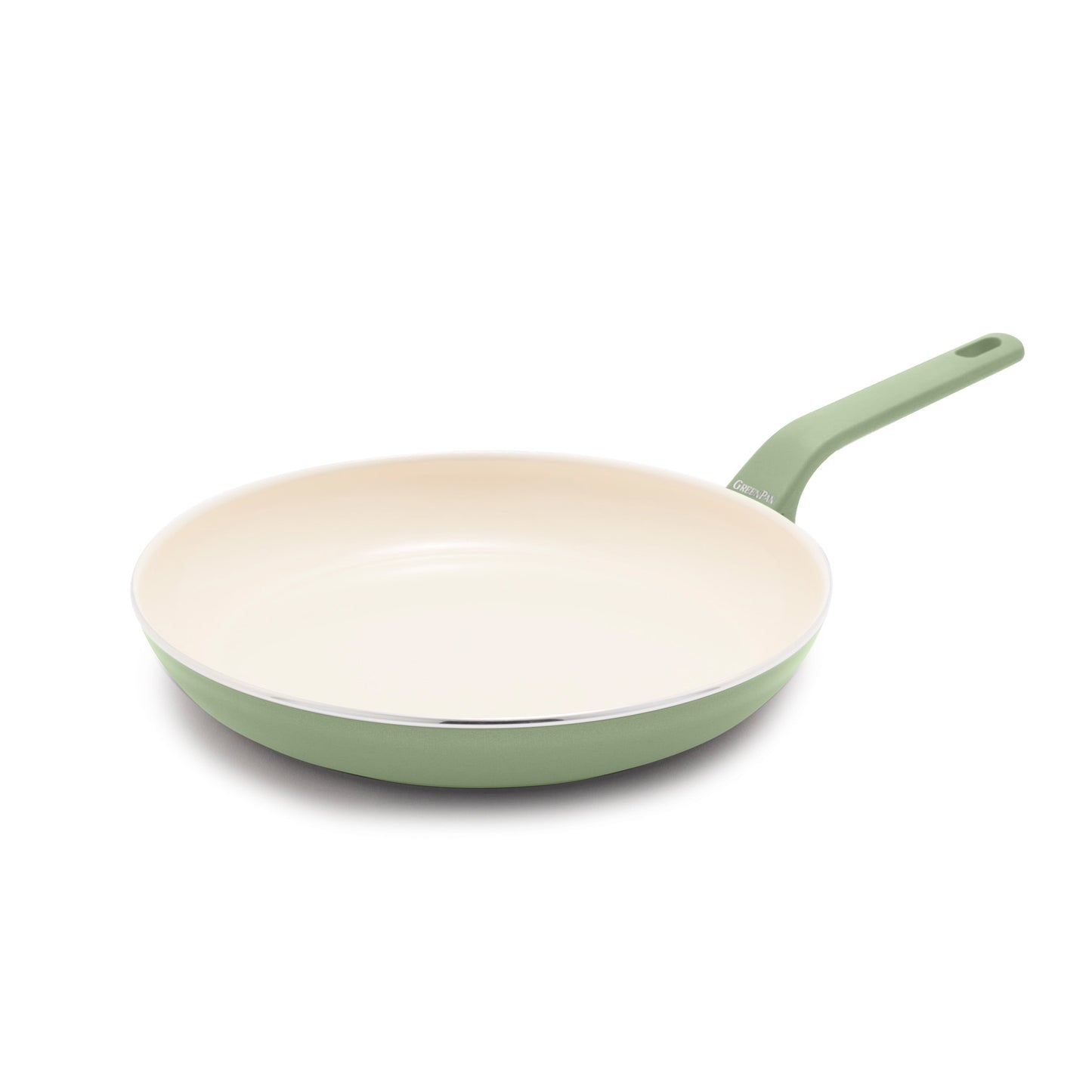 GreenPan Essence 12″ Ceramic Nonstick Frypan – Oven Safe, Dishwasher Safe, Stay-Cool Handle, Sage Green