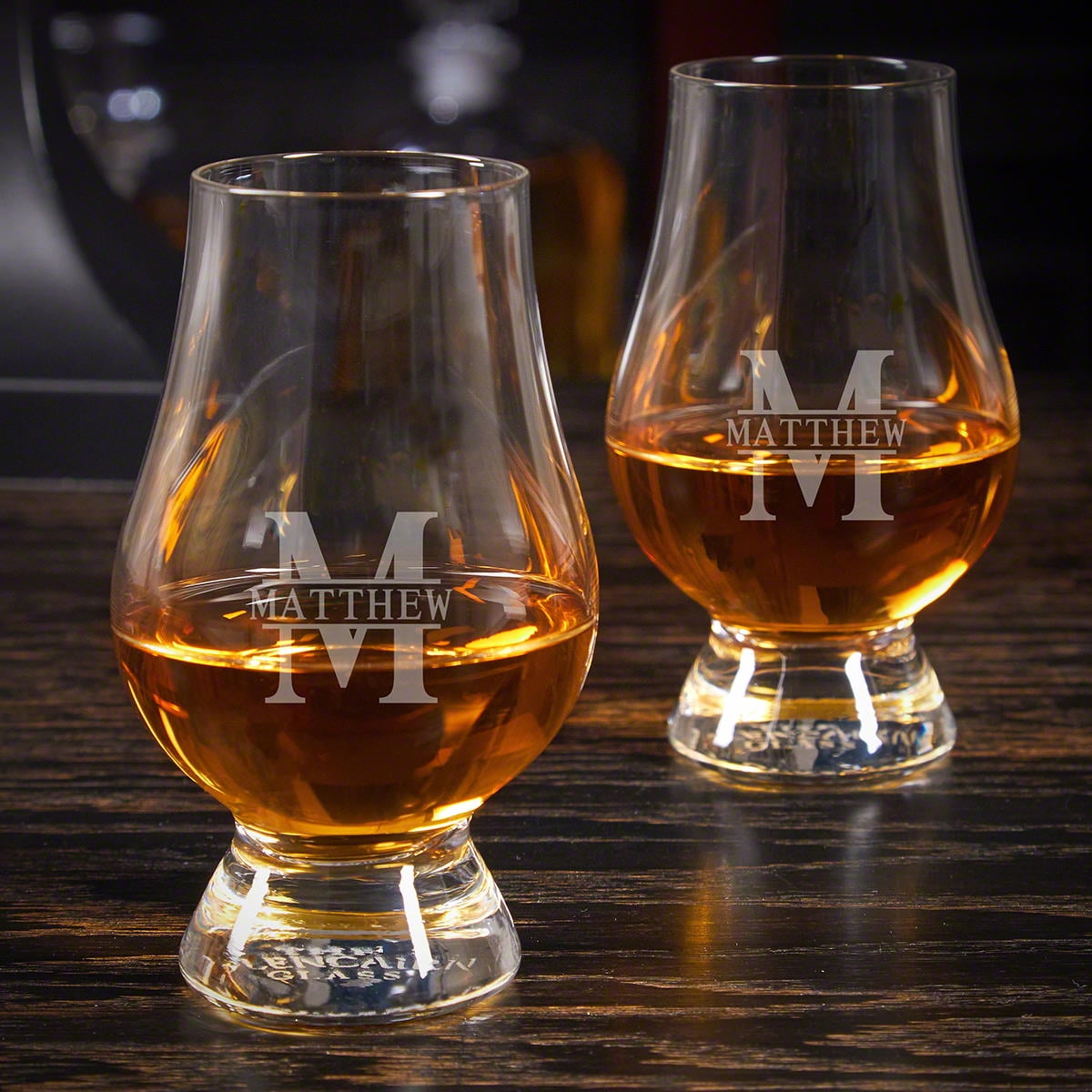 Oakmont Engraved Glencairn Glasses, Set of 2